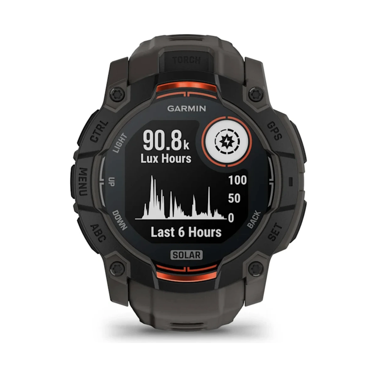 Garmin Instinct® 3 Solar 010-02935-00 - 50 mm Charcoal/Black with 26 mm Charcoal interchangeable silicone strap