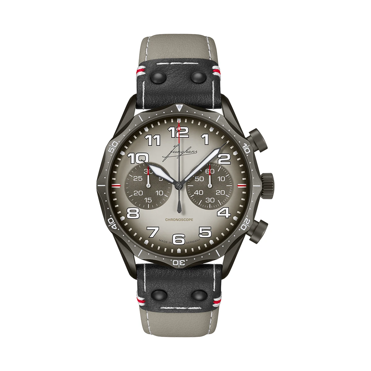 Junghans Meister Pilot Chronoscope men's watch 27-3398.00