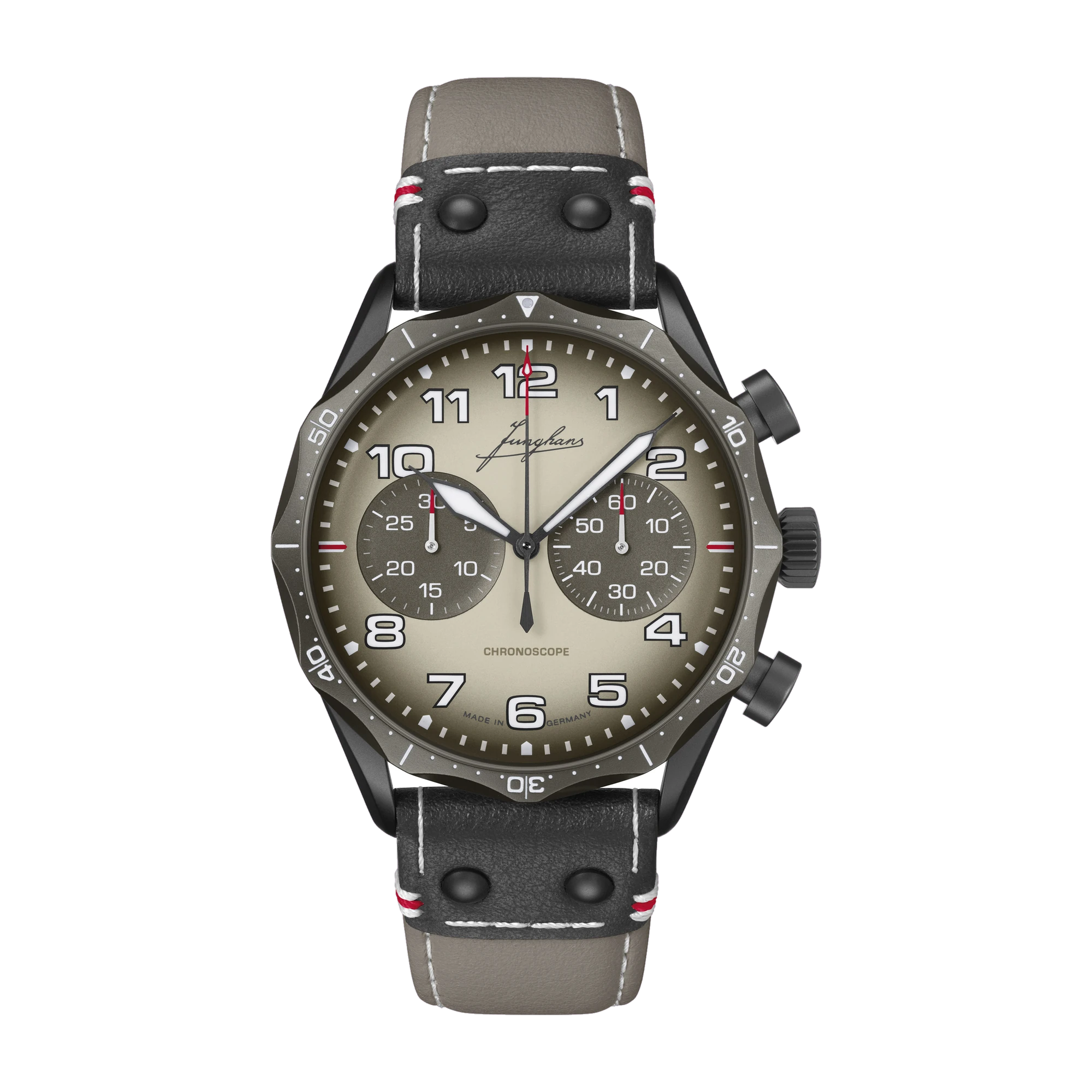 Junghans Meister Pilot Chronoscope men's watch 27-3398.00