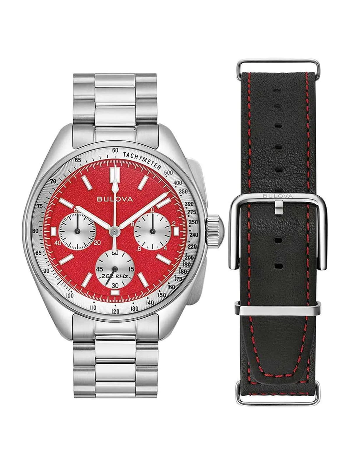 Pre-owned Bulova Lunar Pilot Chronograph men's watch 96K115 