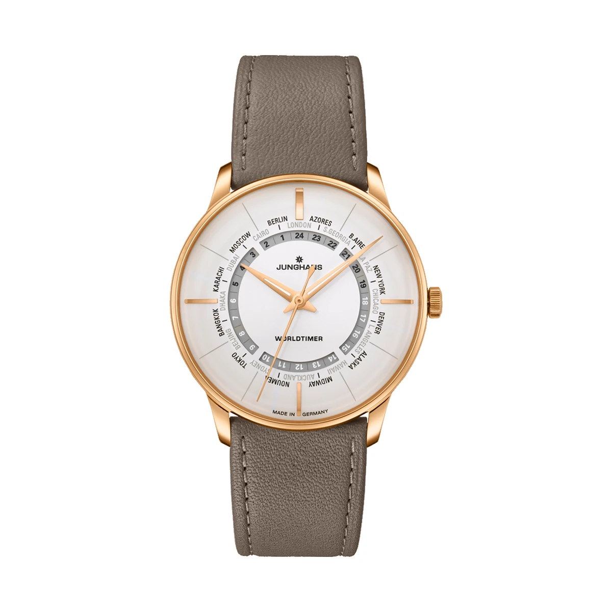 JUNGHANS Meister Worldtimer 027/5012.02 men's watch