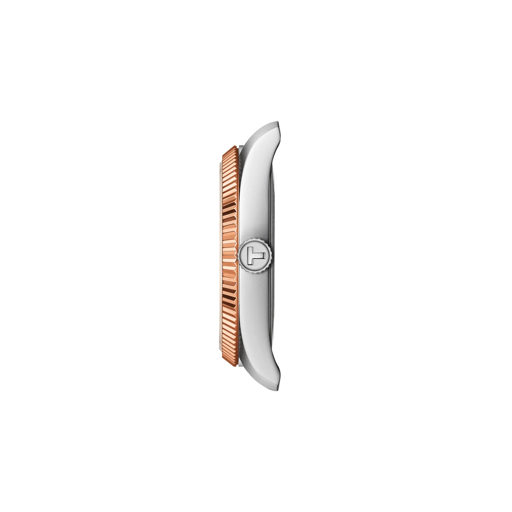 Tissot Ballade 34mm, Swiss quartz movement, grey and rose gold stainless steel bracelet, ladies' watch T156.210.22.031.01
