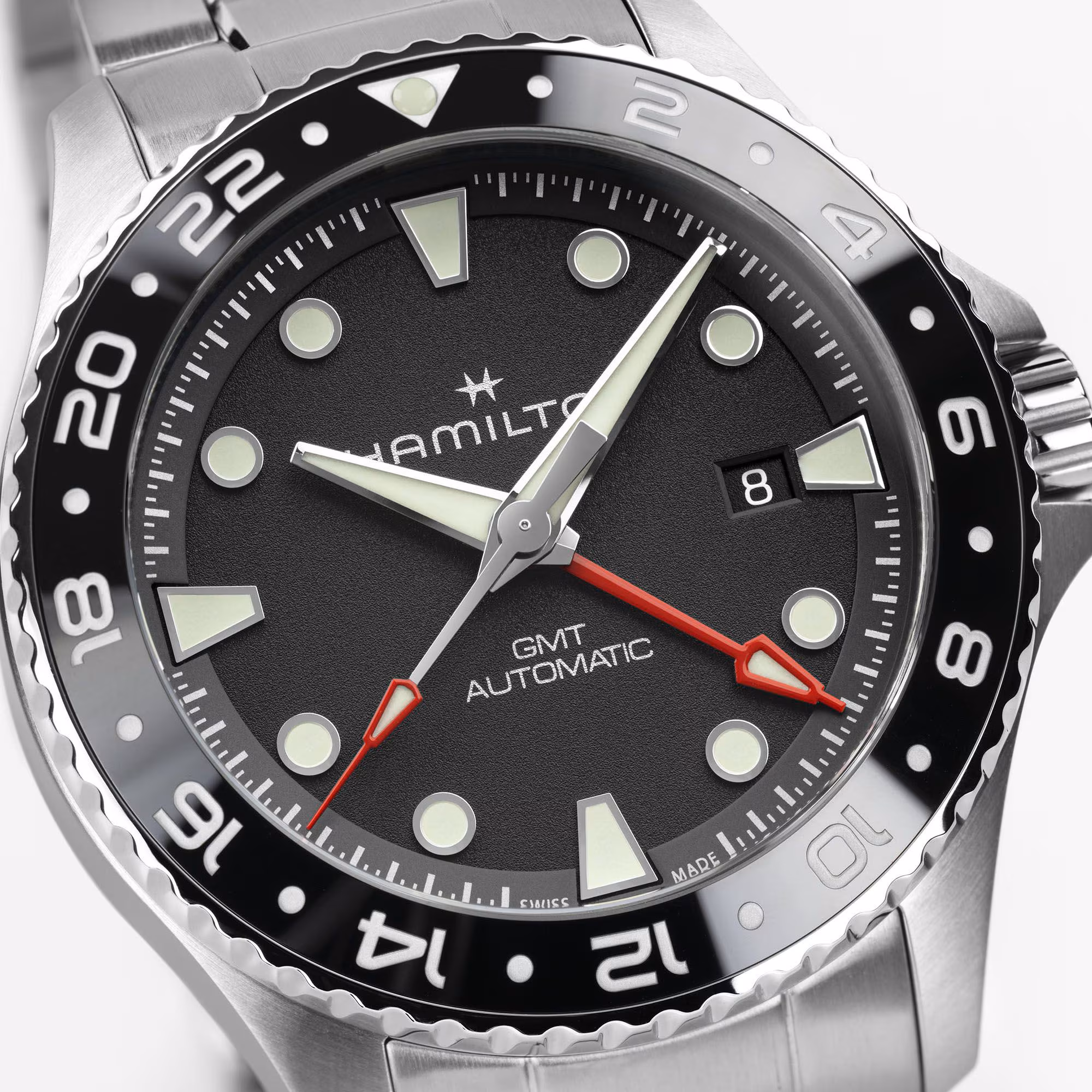 Hamilton KHAKI NAVY SCUBA AUTO Black GMT 43MM Men's Watch H82555130