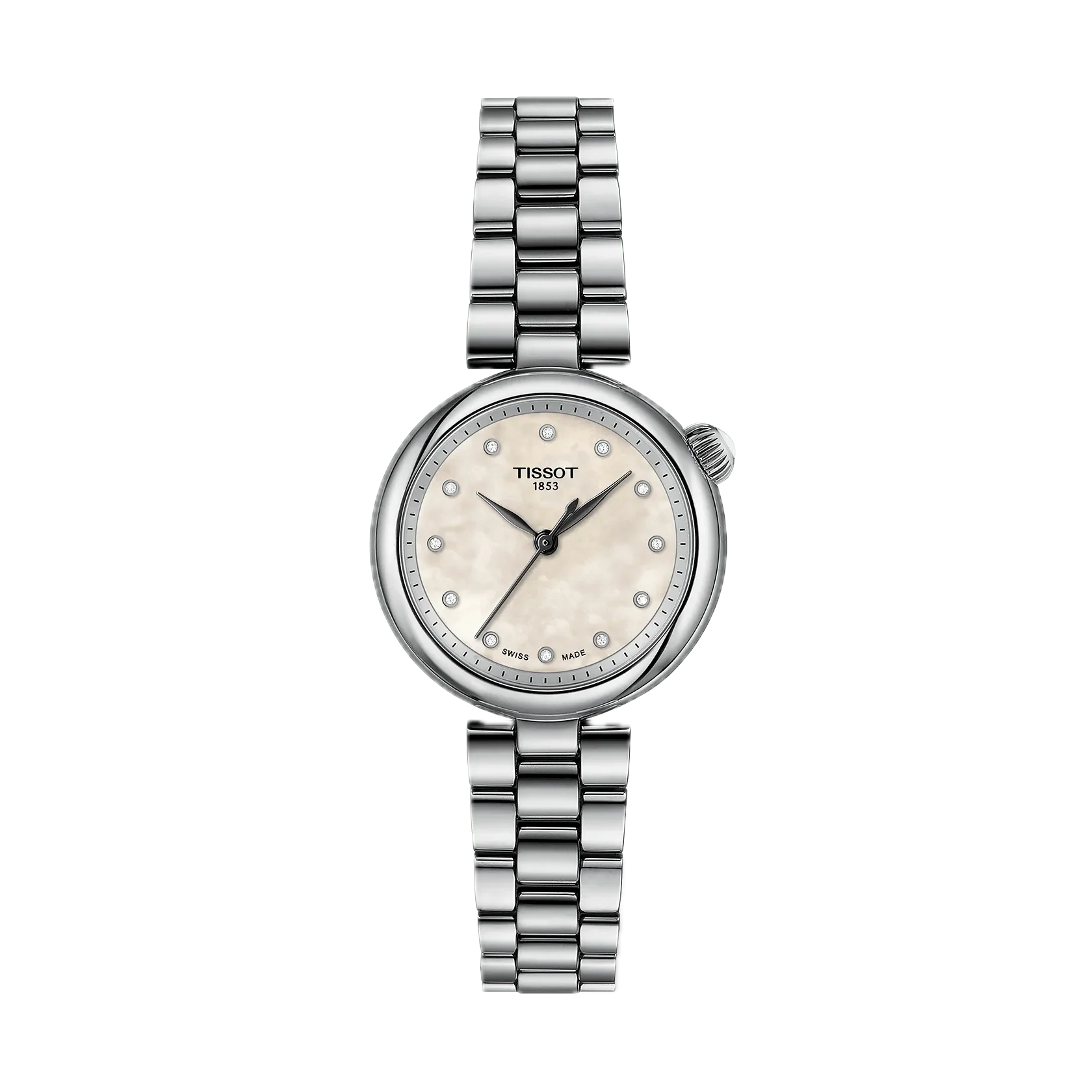 Tissot Desir 28mm, 12 diamonds, mother-of-pearl dial, Swiss quartz movement ladies' watch T152.010.11.116.00