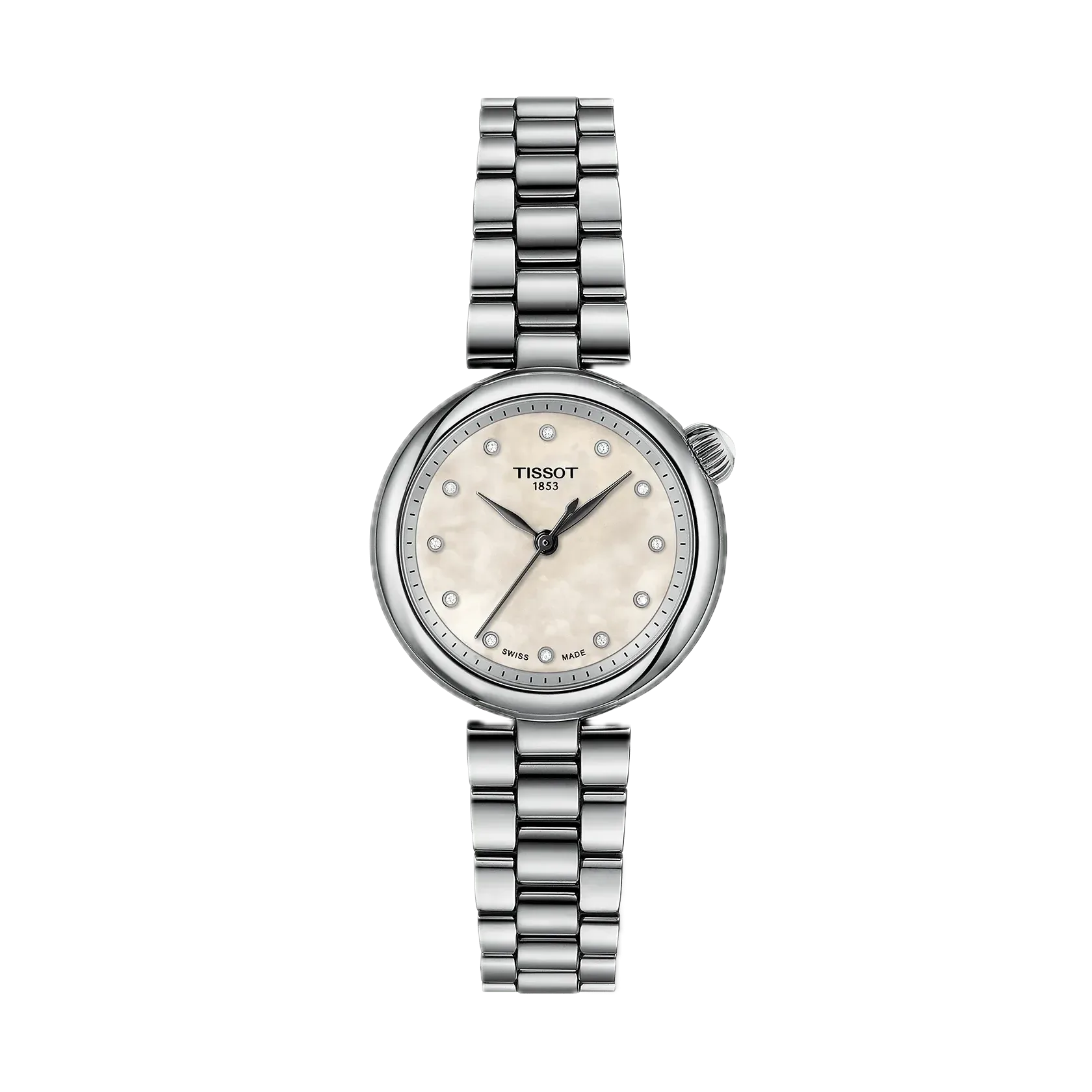 Tissot Desir 28mm, 12 diamonds, mother-of-pearl dial, Swiss quartz movement ladies' watch T152.010.11.116.00