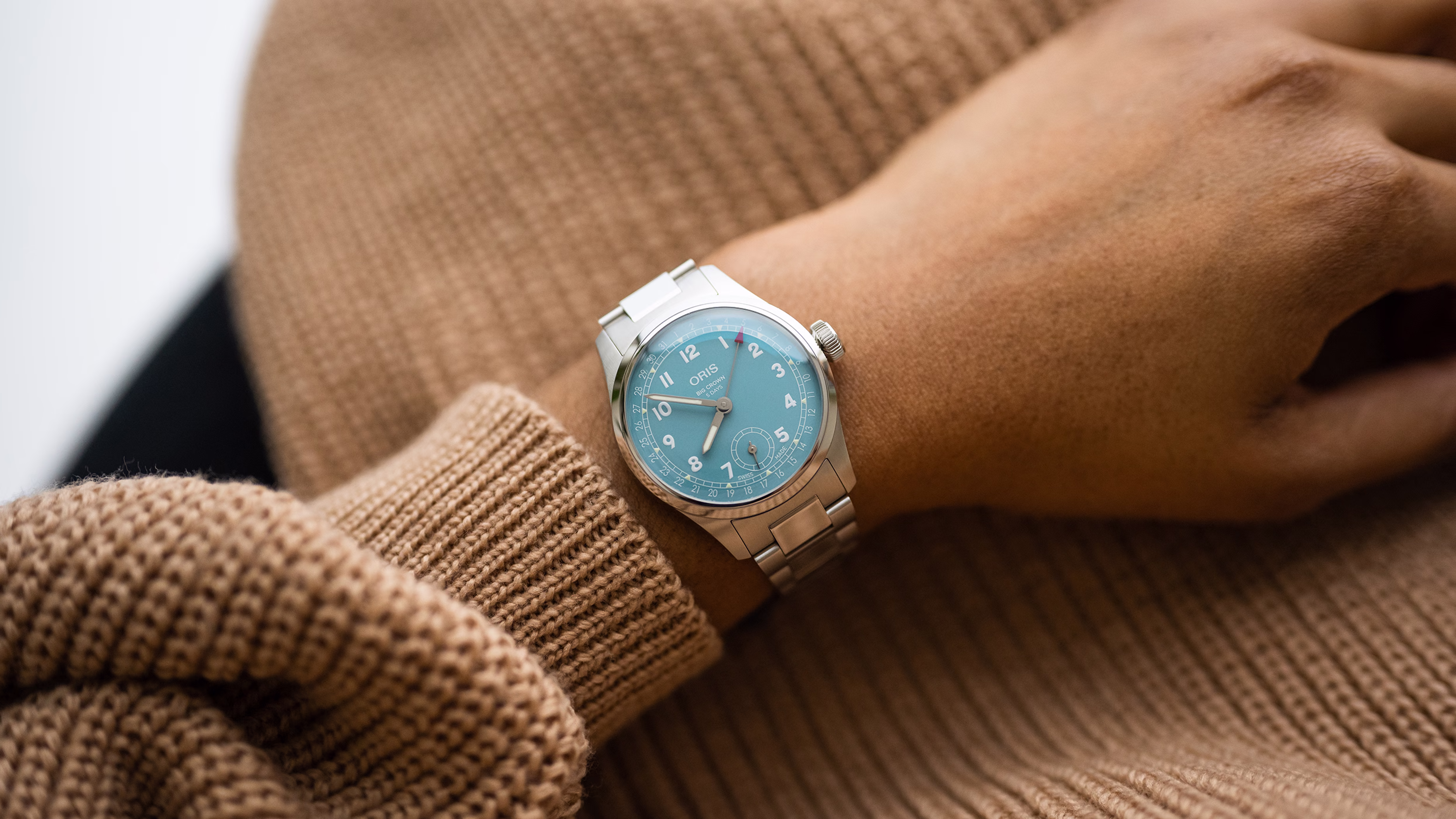 Oris Big Crown Pointer Date Calibre 473, 38mm, Multi-piece stainless steel case, Blue Men's watch 01 473 7786 4065-07 8 19 06
