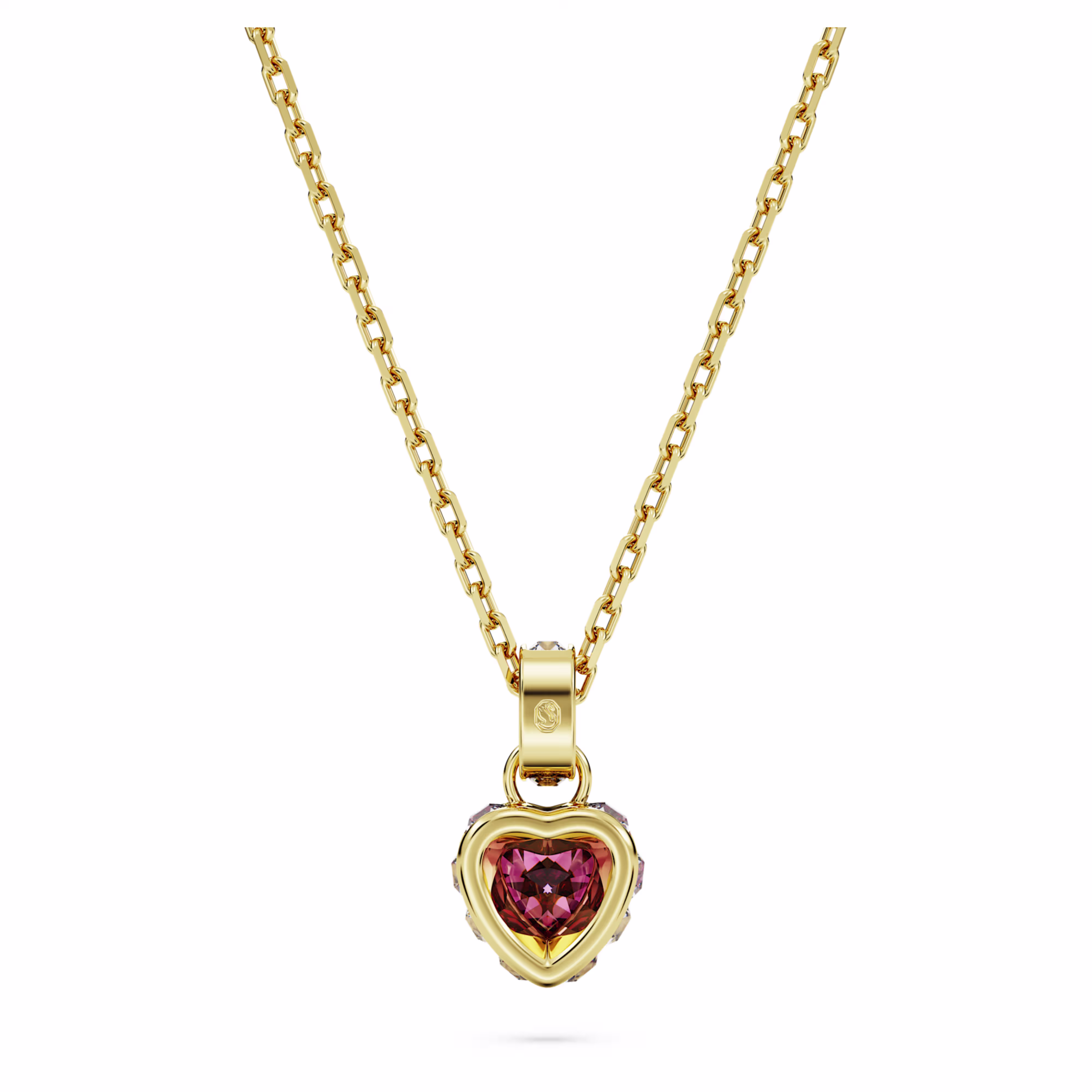 Swarovski Kette Chroma Anhänger Herz, Rot, 18k vergoldet