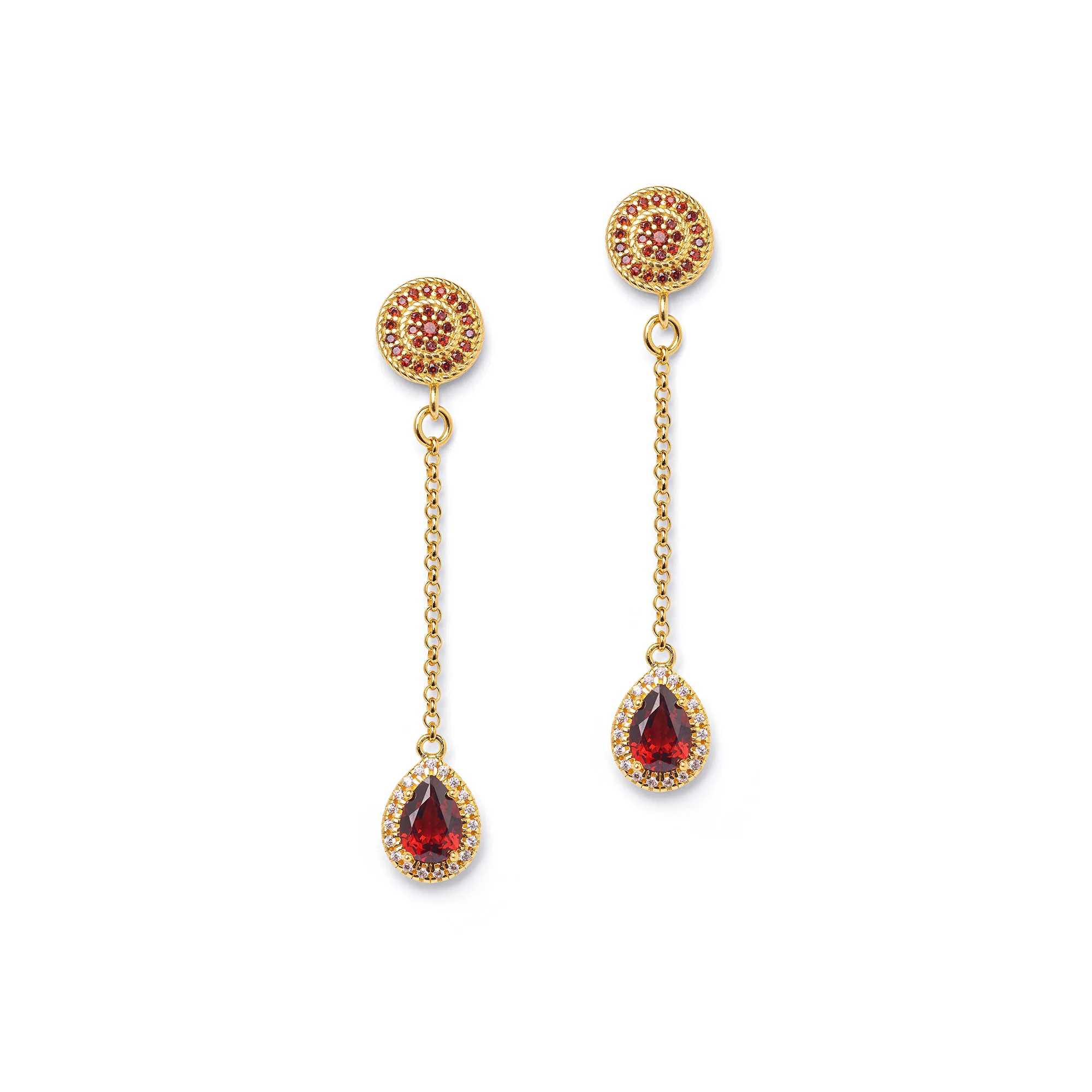 Bernd Wolf Antonella earrings garnet 925 sterling silver 1540007776