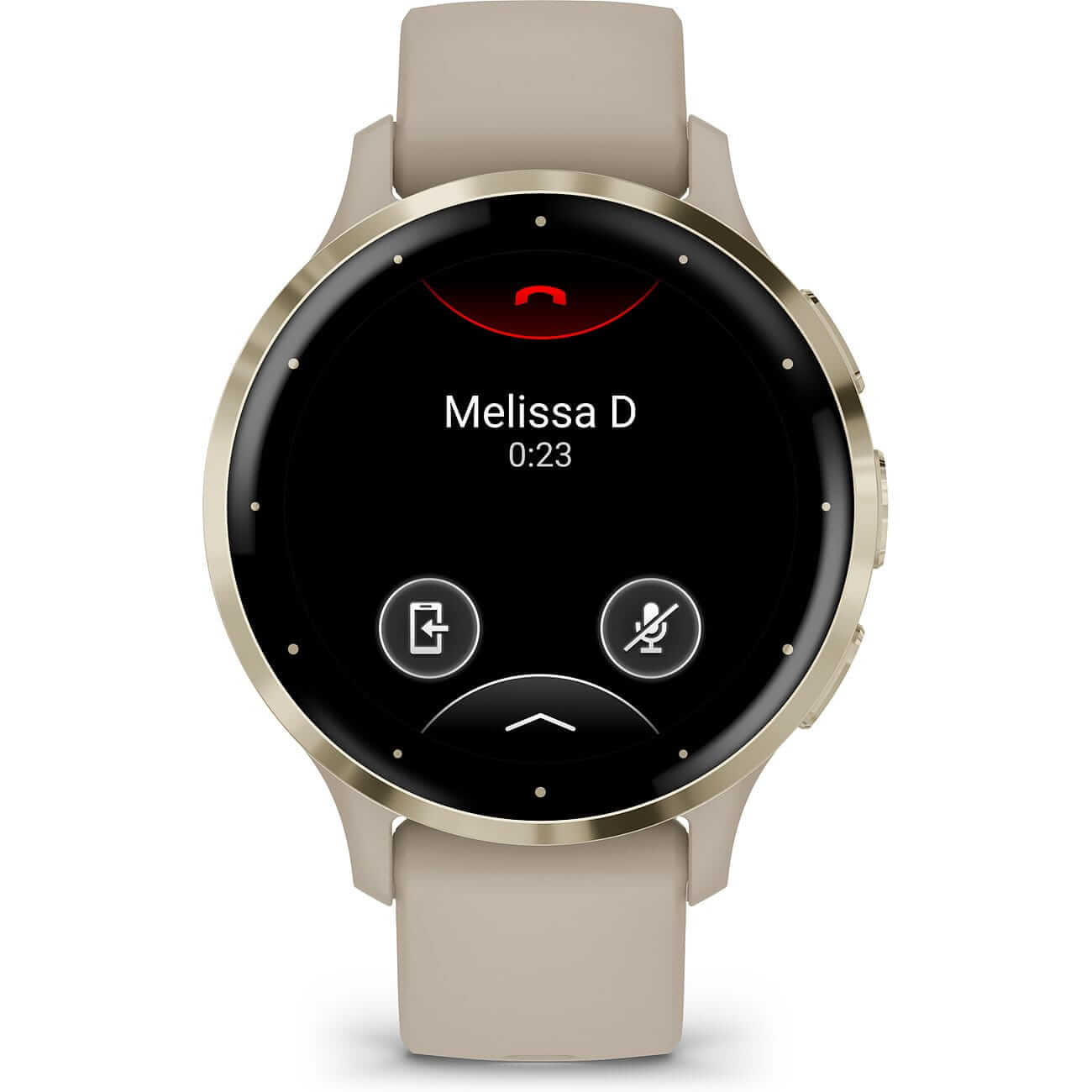 Garmin Venu 3S French Gray/Soft Gold with Silicone Strap Women's Watch 010-02785-02