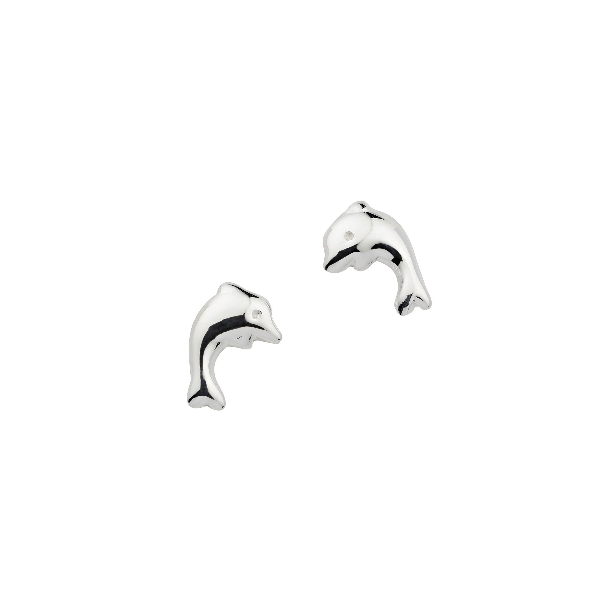 CEM 925 silver ear studs dolphin BOS900318