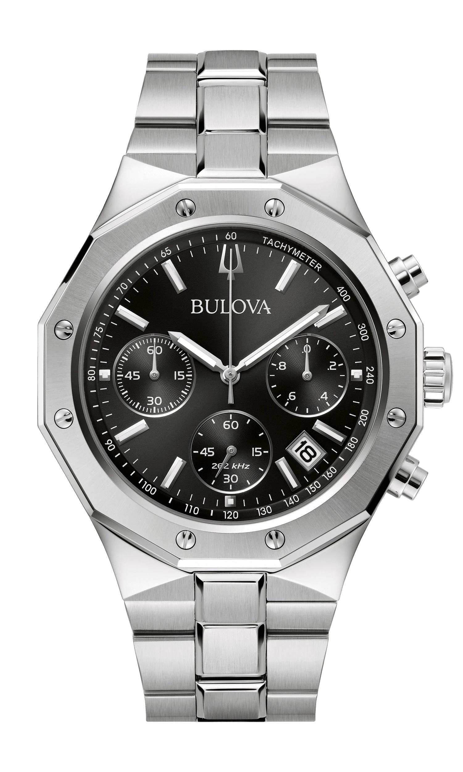 Bulova Precisionist Chronograph Black men's watch 96B410