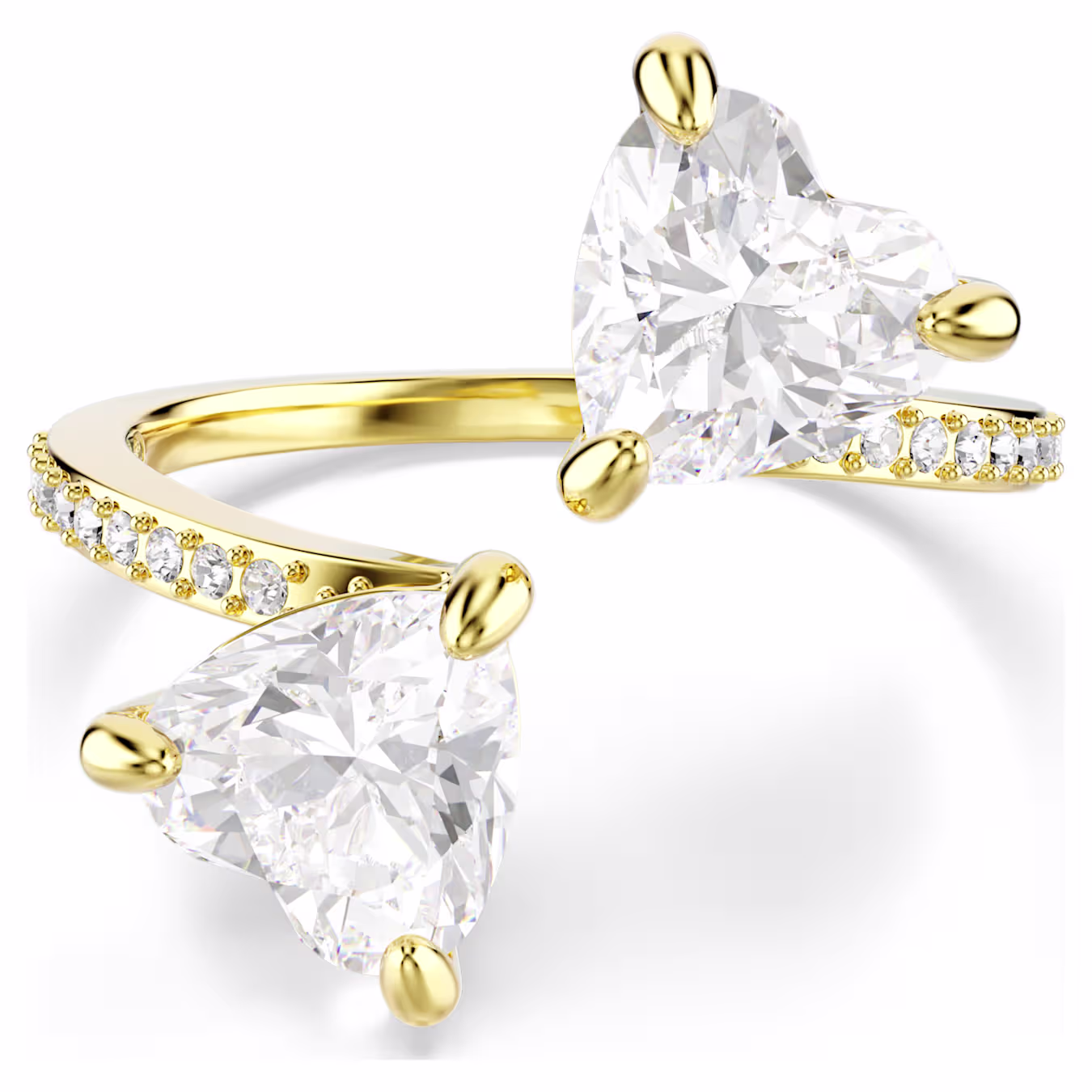 Swarovski Ringe Mesmera Herzschliff, Pavé, Weiß, 18k vergoldet, Gr. 58