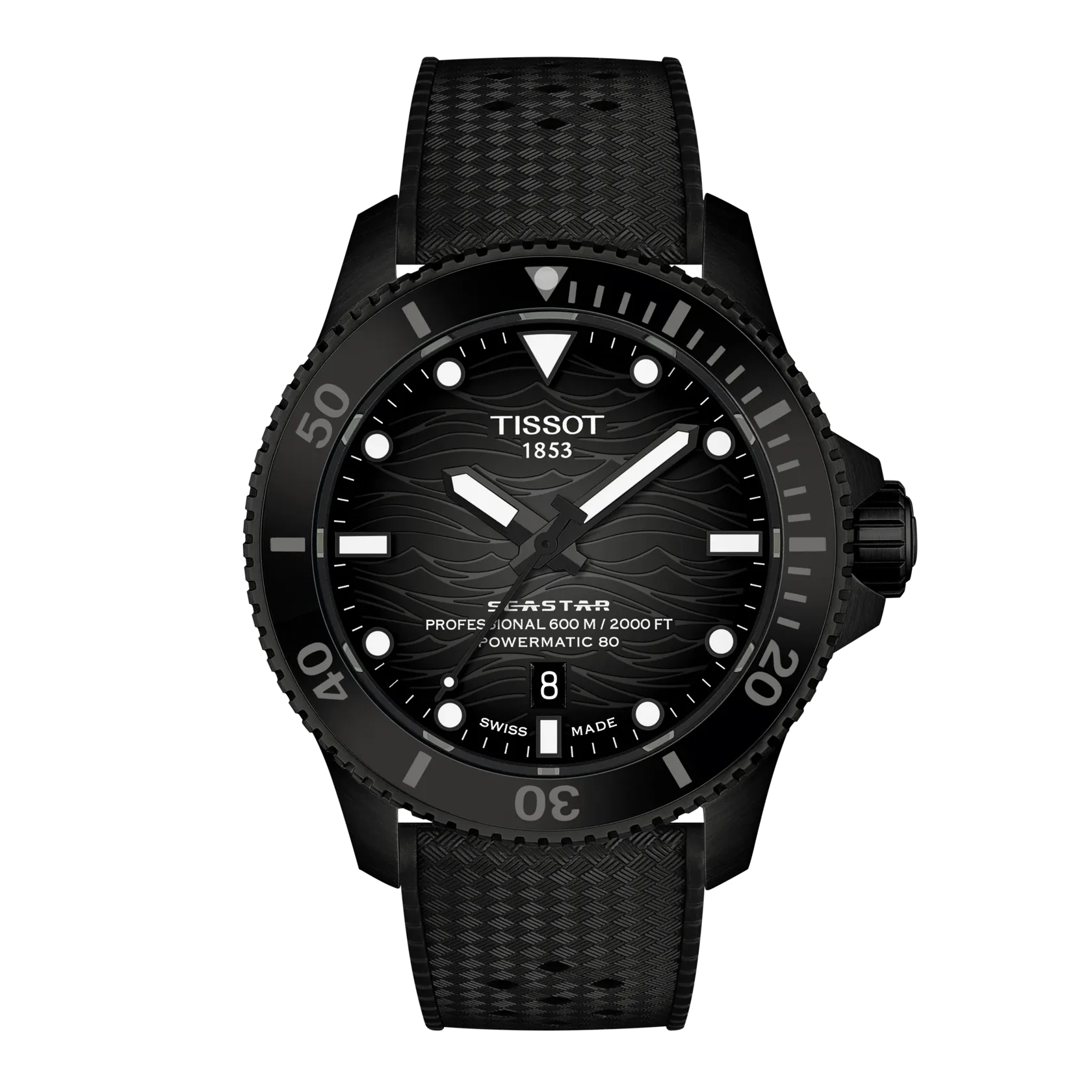 Tissot Seastar 2000 44mm, 80-hour power reserve, Swiss automatic movement, men's watch T120.907.37.051.00