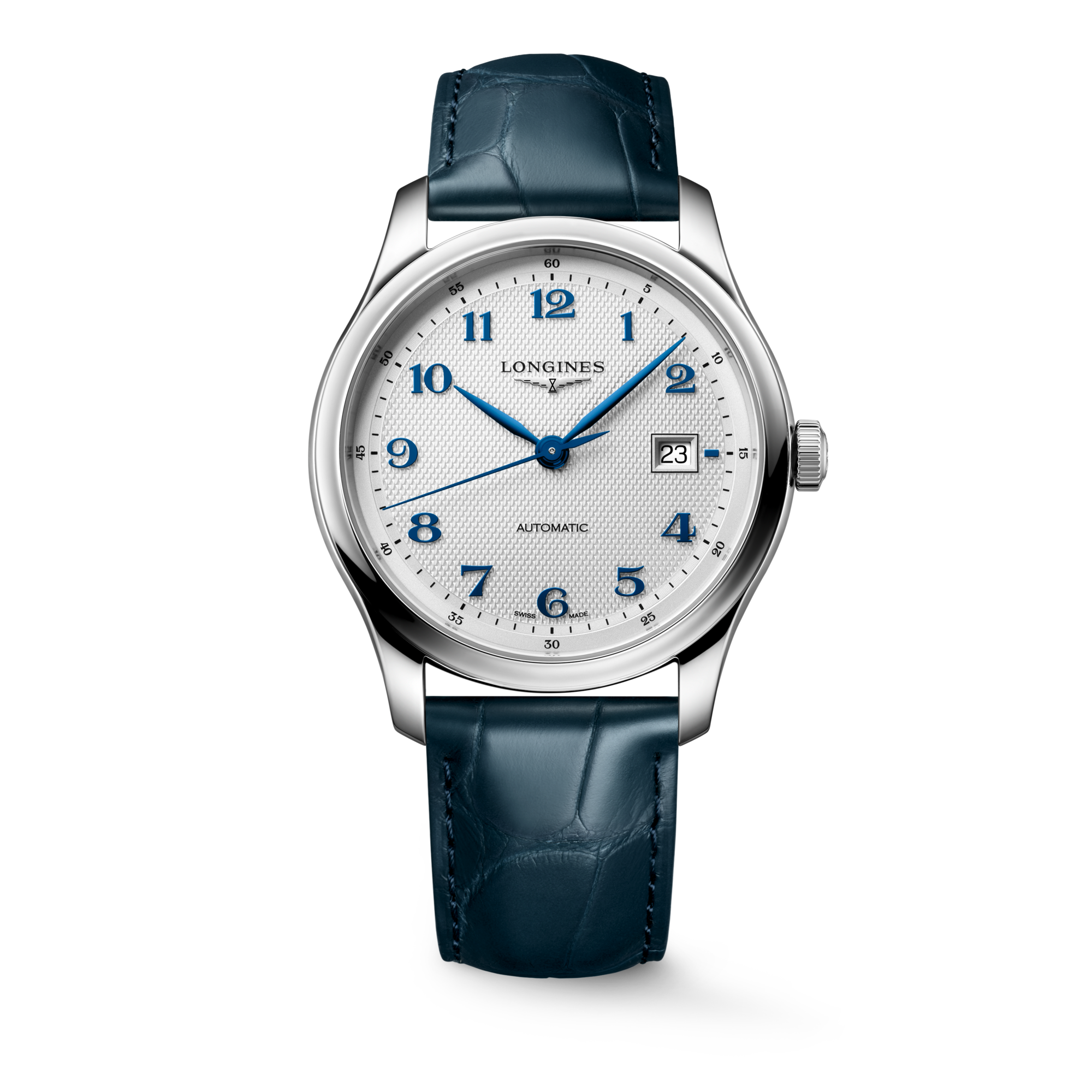 Longines Master Collection Mens Watch Silver Leather Strap 41mm L2.950.4.73.2