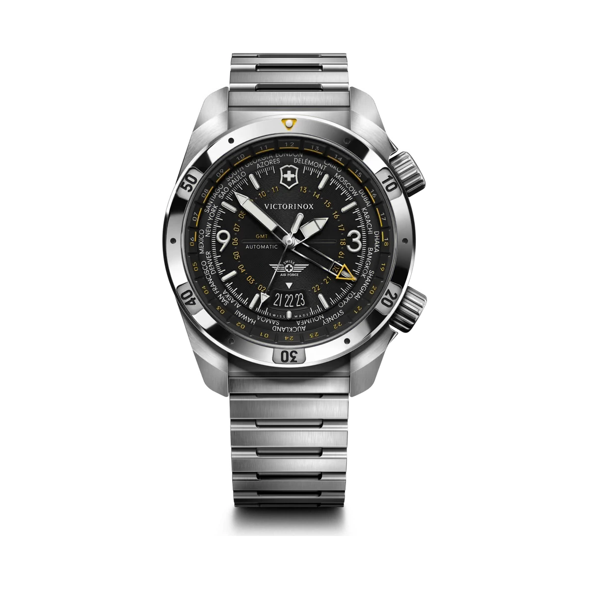 Victorinox Air Pro Automatic, black, 43mm, 20 ATM men's watch 242004