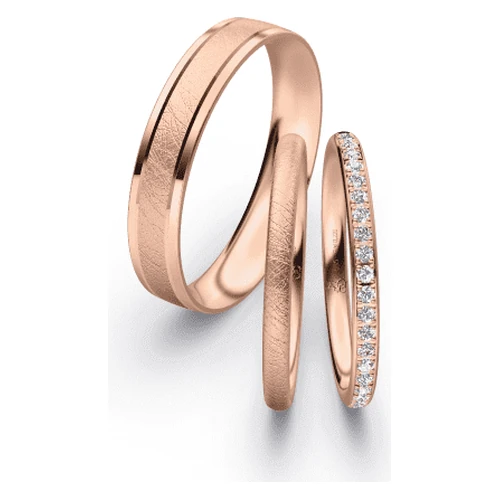 First Individual Love 3D TriSet Wedding Ring Pair Rauschmayer 72-02043 | 73-02042 | 72-02042