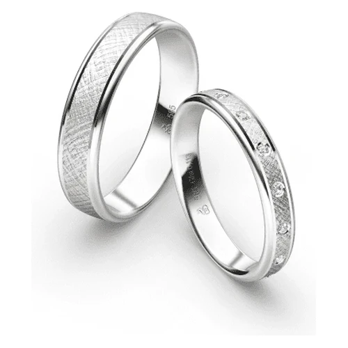 First Individual Love 3D White – Two pair of wedding rings Rauschmayer 72-03043 / 73-03043