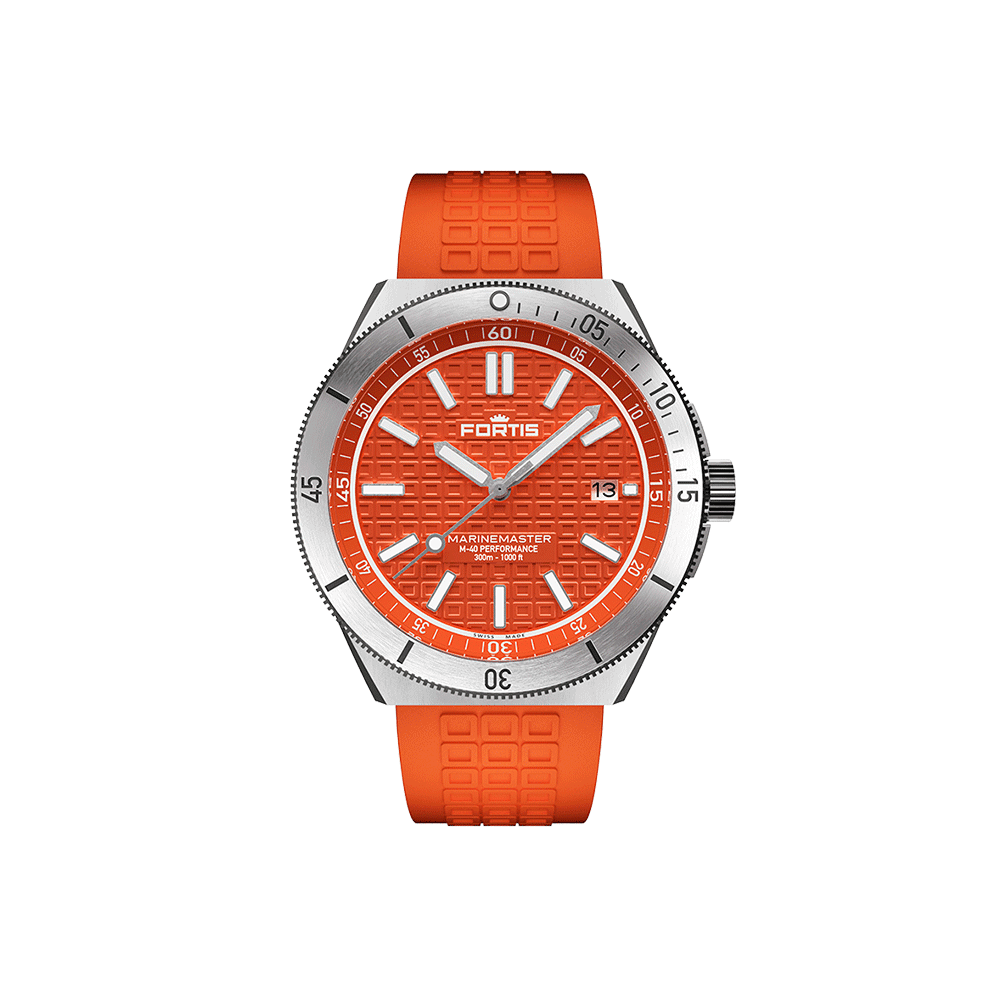 Fortis Marinemaster M-40 Amber Orange Men's Watch F8120024