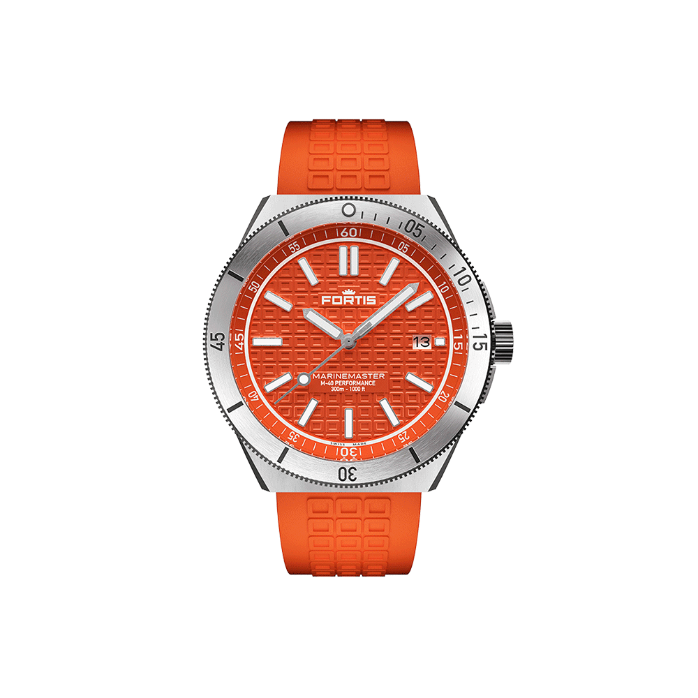 Fortis Marinemaster M-40 Amber Orange Men's Watch F8120024