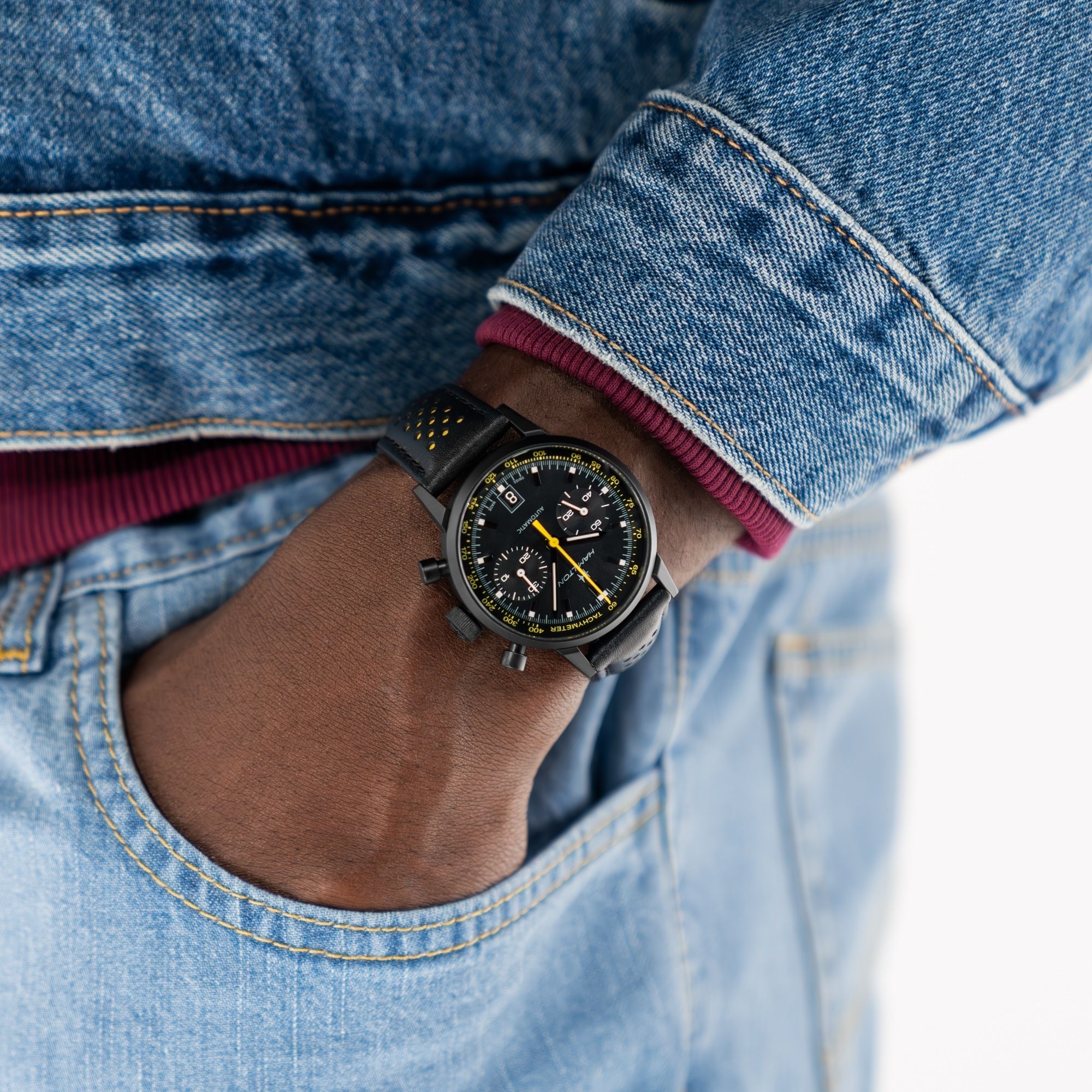 Hamilton Intra-Matic Auto Chrono 40 mm yellow H38446731