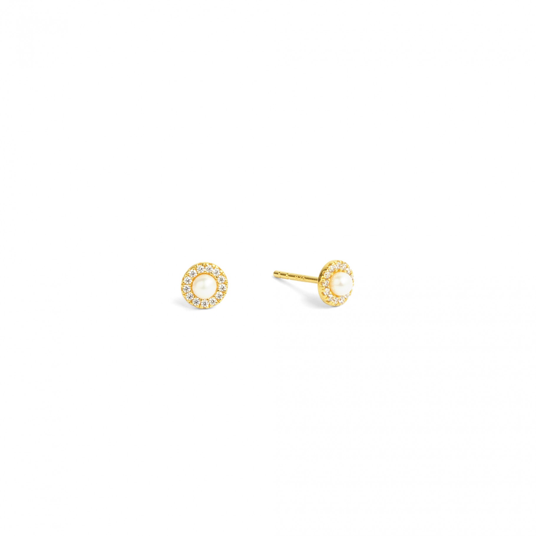 Bernd Wolf Arenia design line Sparkling Pavé plug, freshwater pearl, sterling silver 925