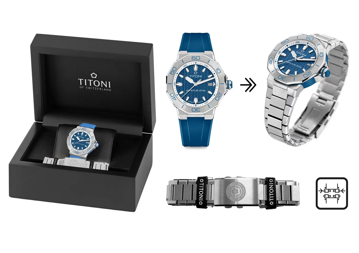 Titoni Impetus Ceramtech Set Men's Watch 83765 S-FF-709