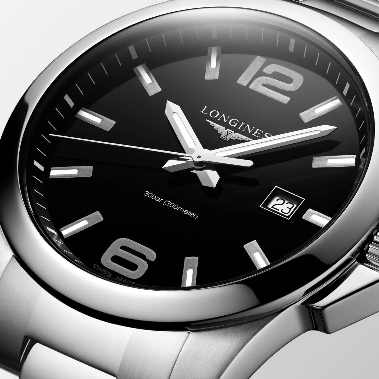 Longines Conquest Schwarz steel bracelet 43 mm Men’s Watch L3.760.4.56.6