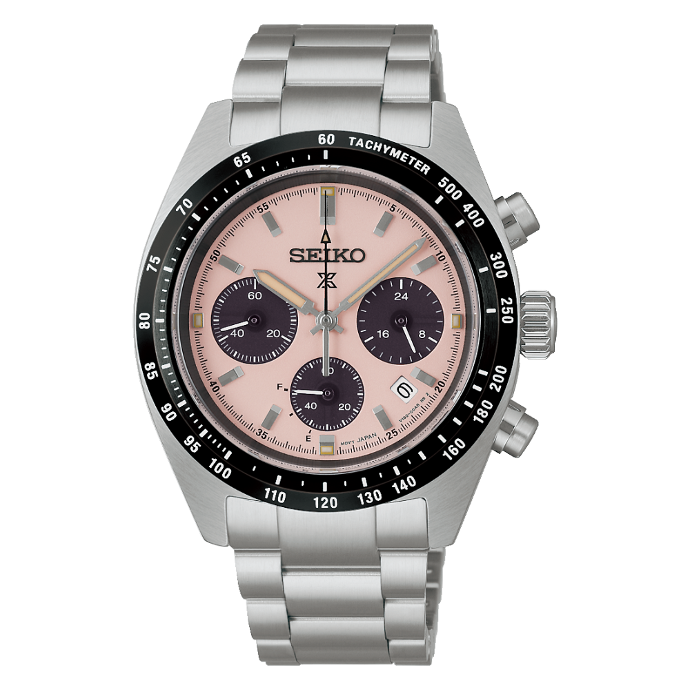 Seiko Prospex Speedtimer Solar Chronograph, Pink Men's Watch SSC963P1