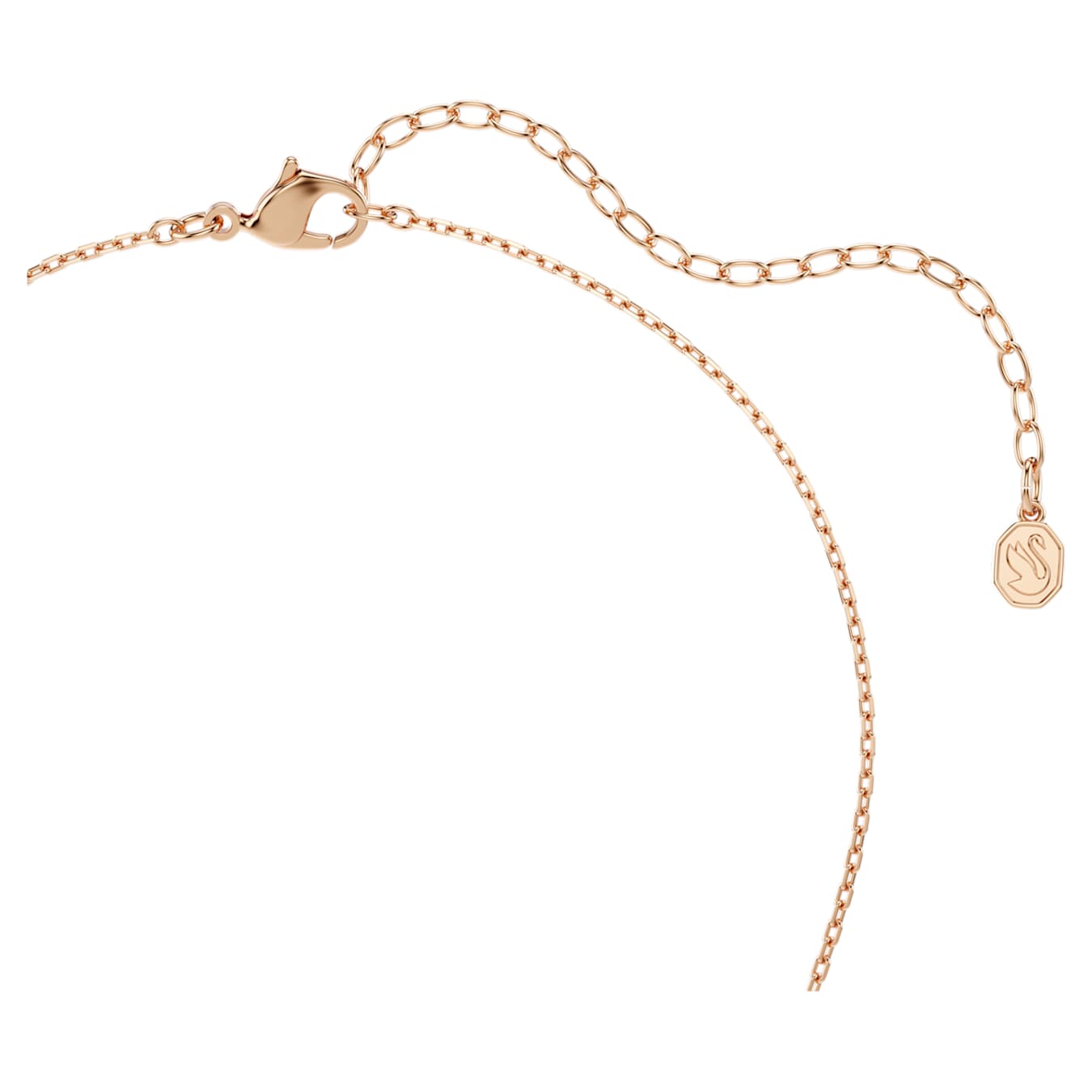 Swarovski Swan Pendant, Various Cuts, Swan, White, Rose Gold Alloy Layer