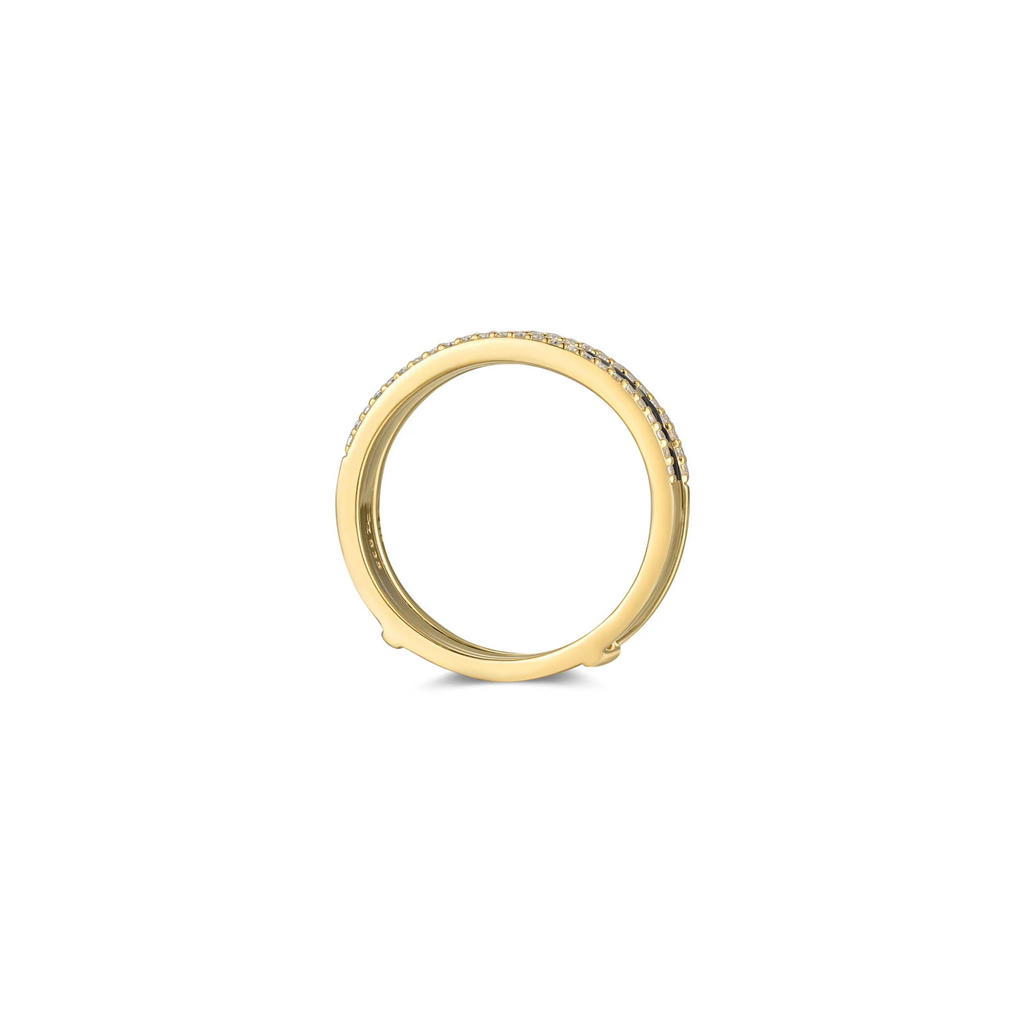 At the time, Sunshine Safari ring set with white cubic zirconia, 925 sterling silver, size 52