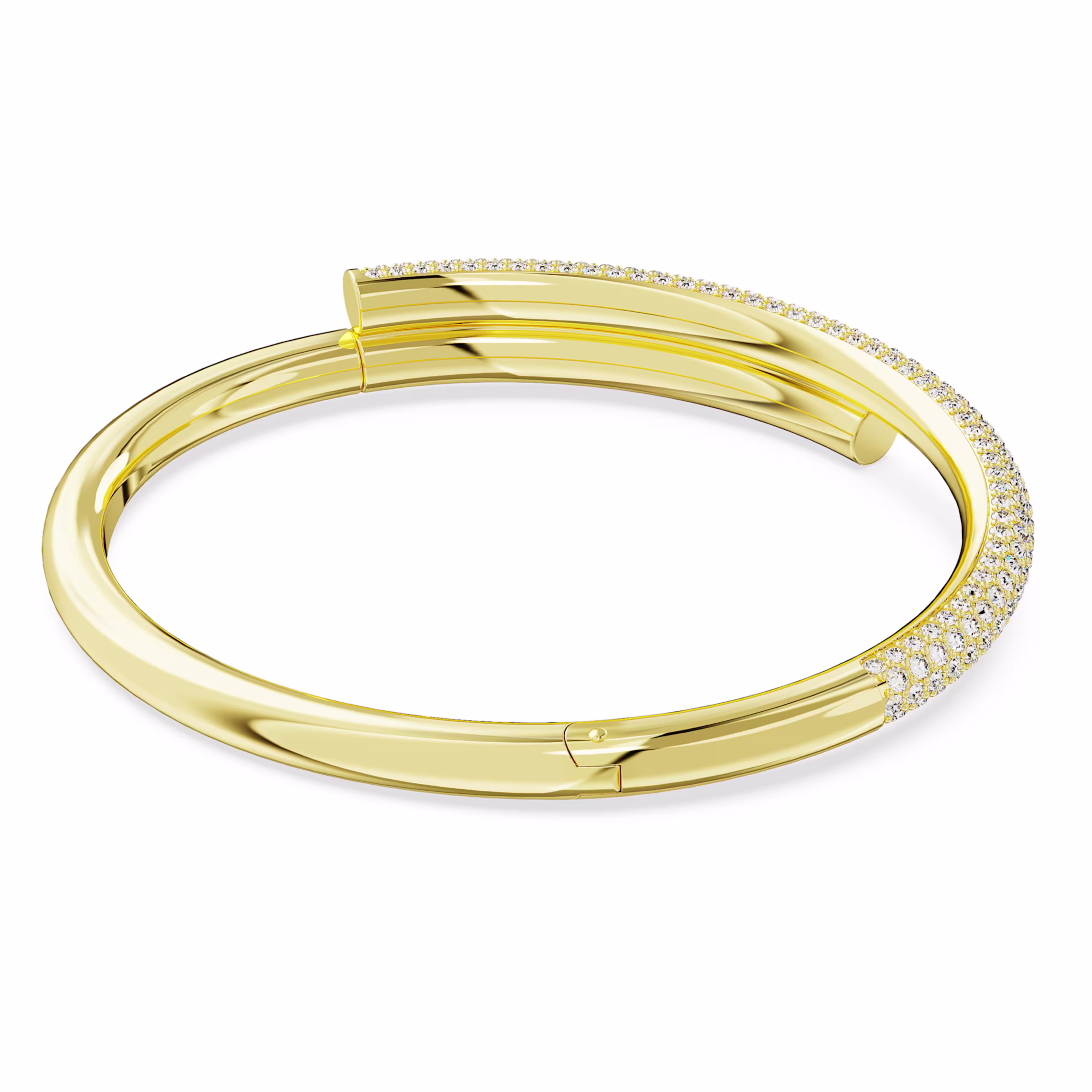 Swarovski Dextera Armreif Magnetischer Verschluss, Weiß, 18k vergoldet
