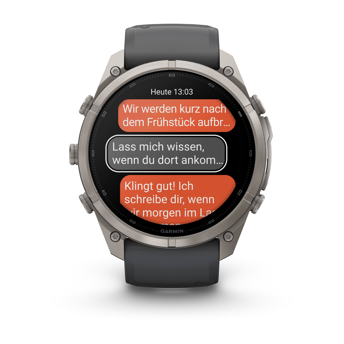 Garmin fēnix® 9 Pro inReach® - 51 mm AMOLED Sapphire Titanium with Graphite/Black Silicone Band 010-04337-21