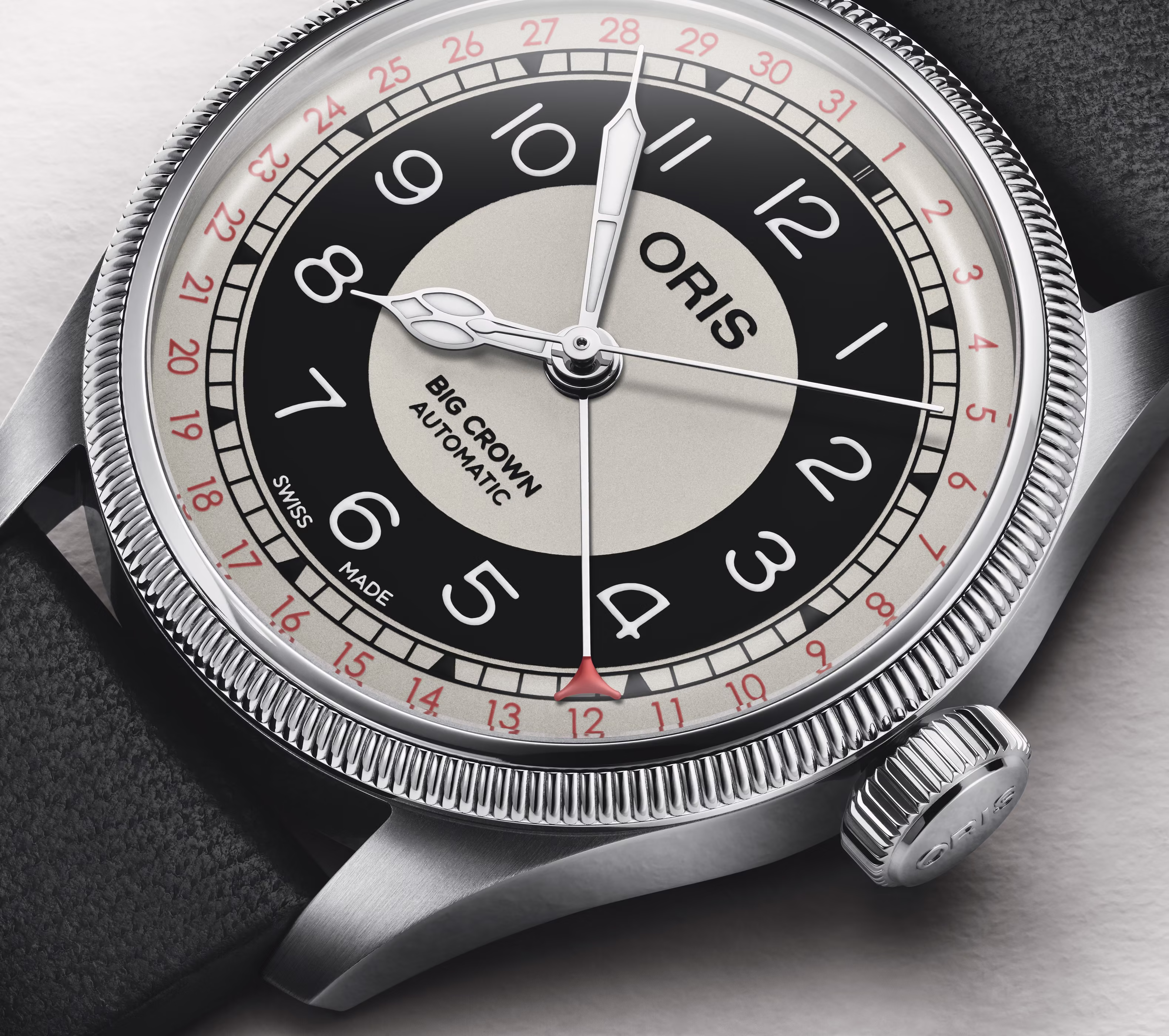 Oris Big Crown Pointer Date Bullseye Schwarz Herrenuhr 01 754 7779 4061-07 5 19 25