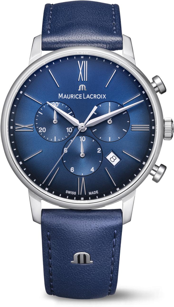 Maurice Lacroix Eliros Chronograph, Blue, Quartz Men's Watch EL1098-SS001-410-4
