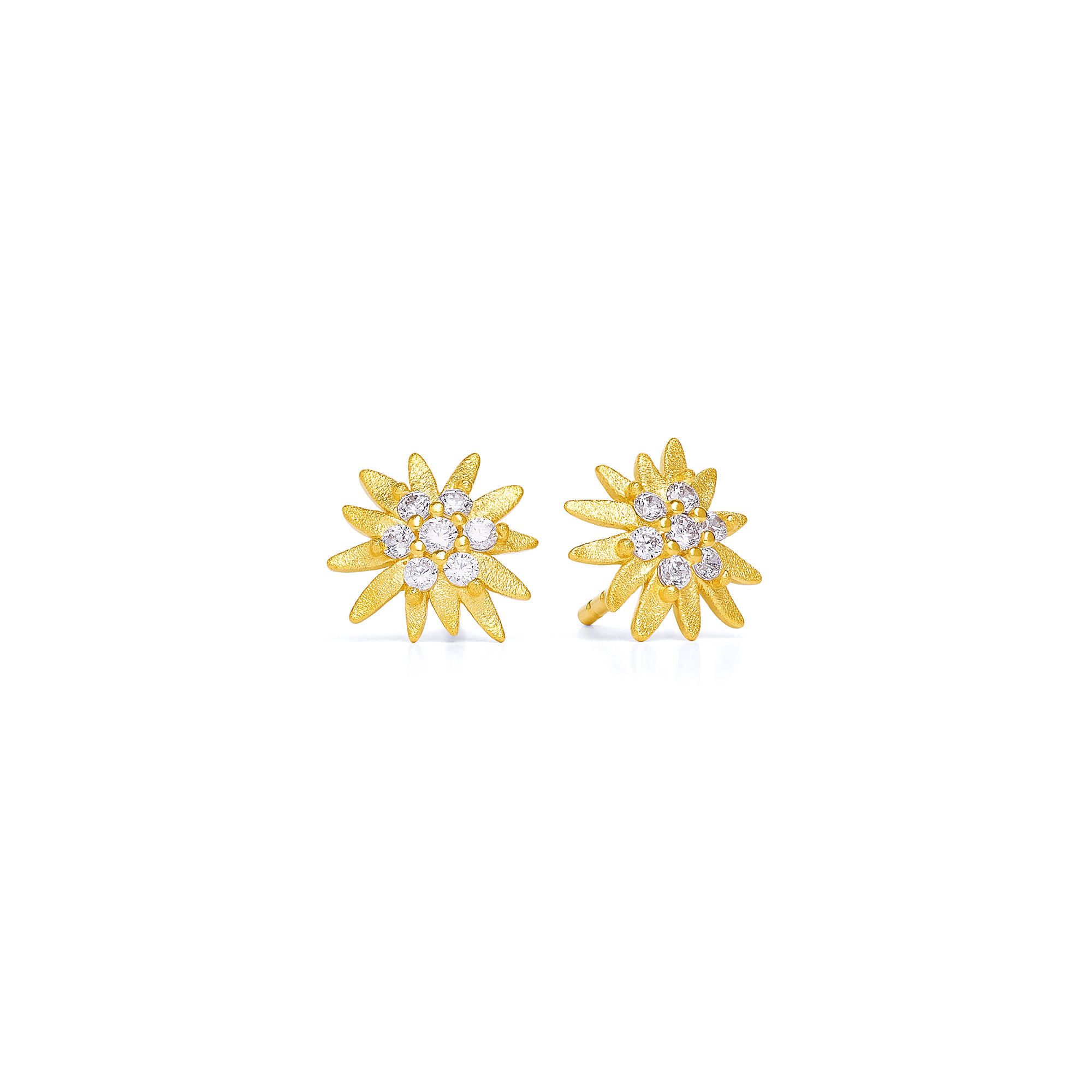 Bernd Wolf Edelweiss Design Line Mountain World Plug, Gold, Sterling Silver 925