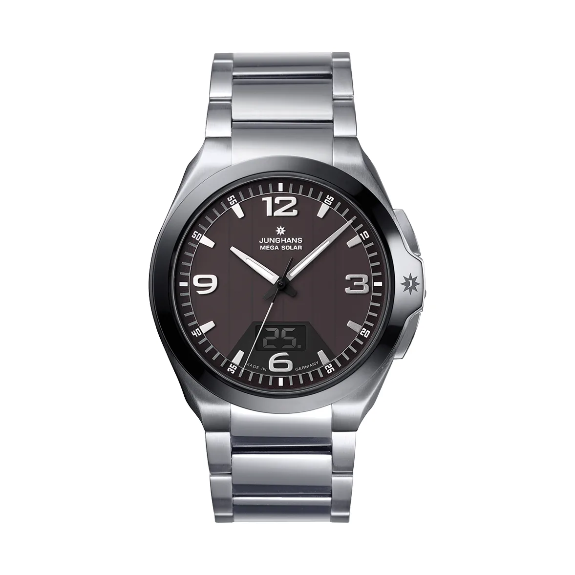 Junghans Spektrum Mega Solar Radio Controlled Polished Ceramic Mens Watch 18/1121.44