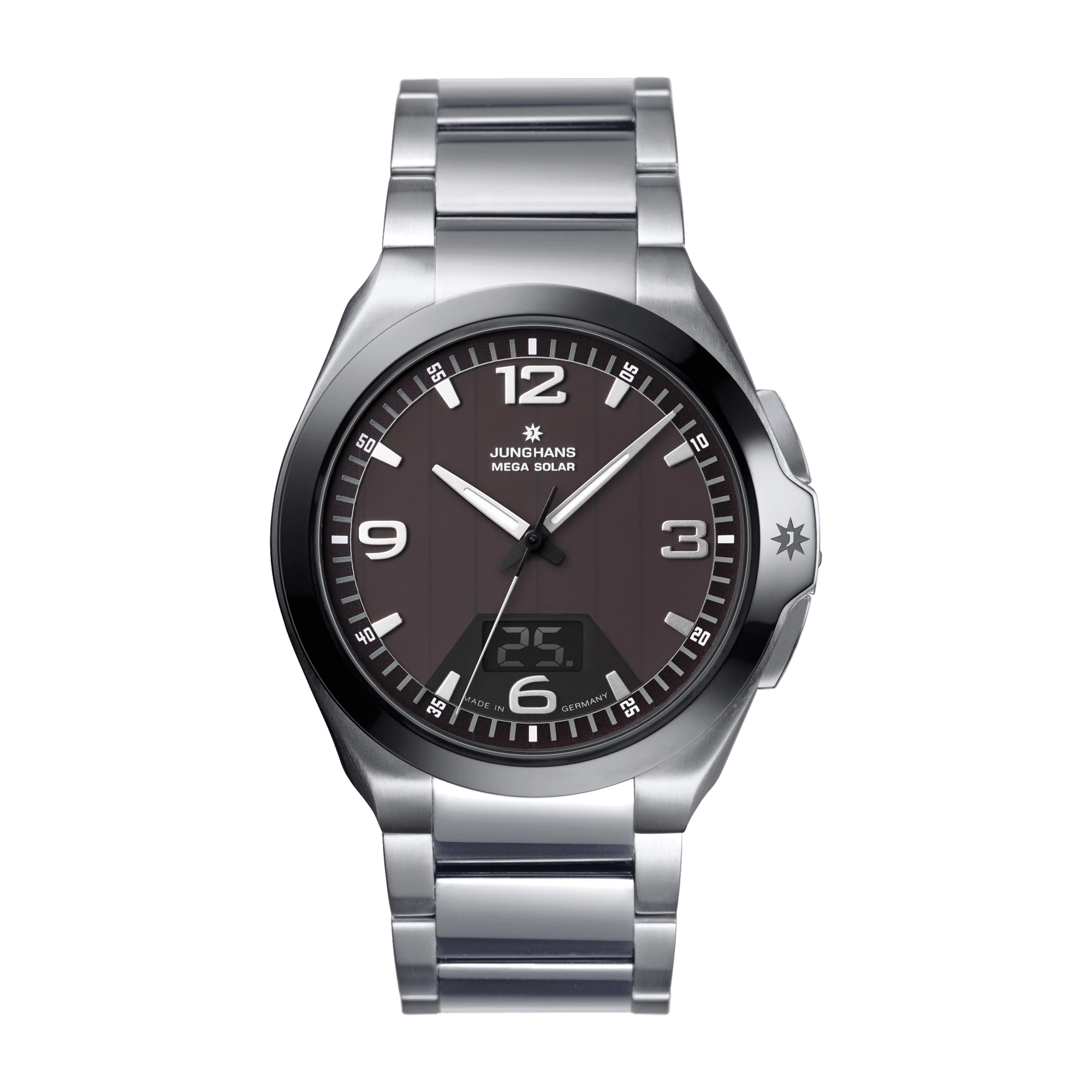 Junghans Spektrum Mega Solar Radio Controlled Polished Ceramic Mens Watch 18/1121.44