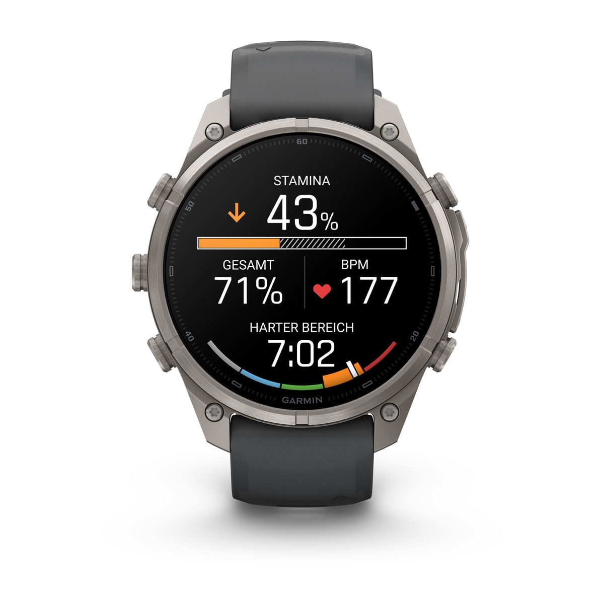 Garmin fēnix® 9 Pro inReach® - 47 mm AMOLED Sapphire Titanium with Graphite/Black Silicone Band 010-04336-21