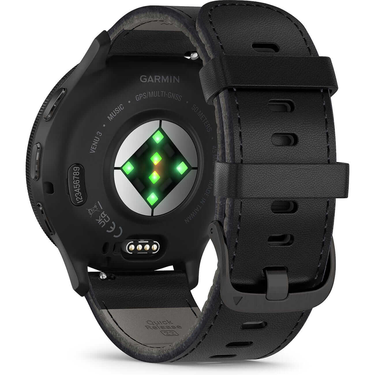 Garmin Venu 3 black/slate gray with leather strap and silicone strap men's watch 010-02784-52