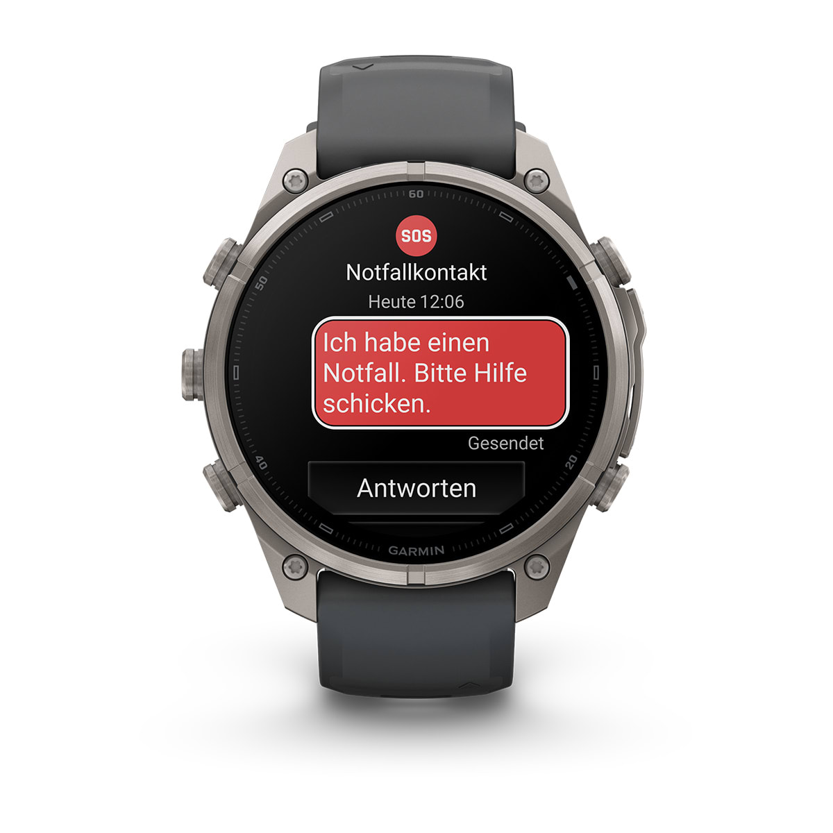 Garmin fēnix® 9 Pro inReach® - 47 mm AMOLED Sapphire Titanium with Graphite/Black Silicone Band 010-04336-21