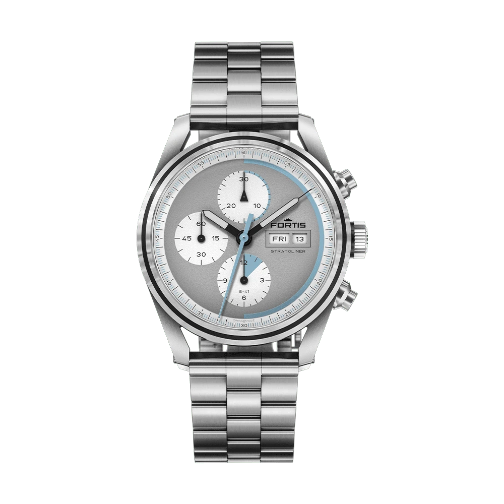 Fortis Stratoliner S-41 Cool Gray Men's Watch F2340007