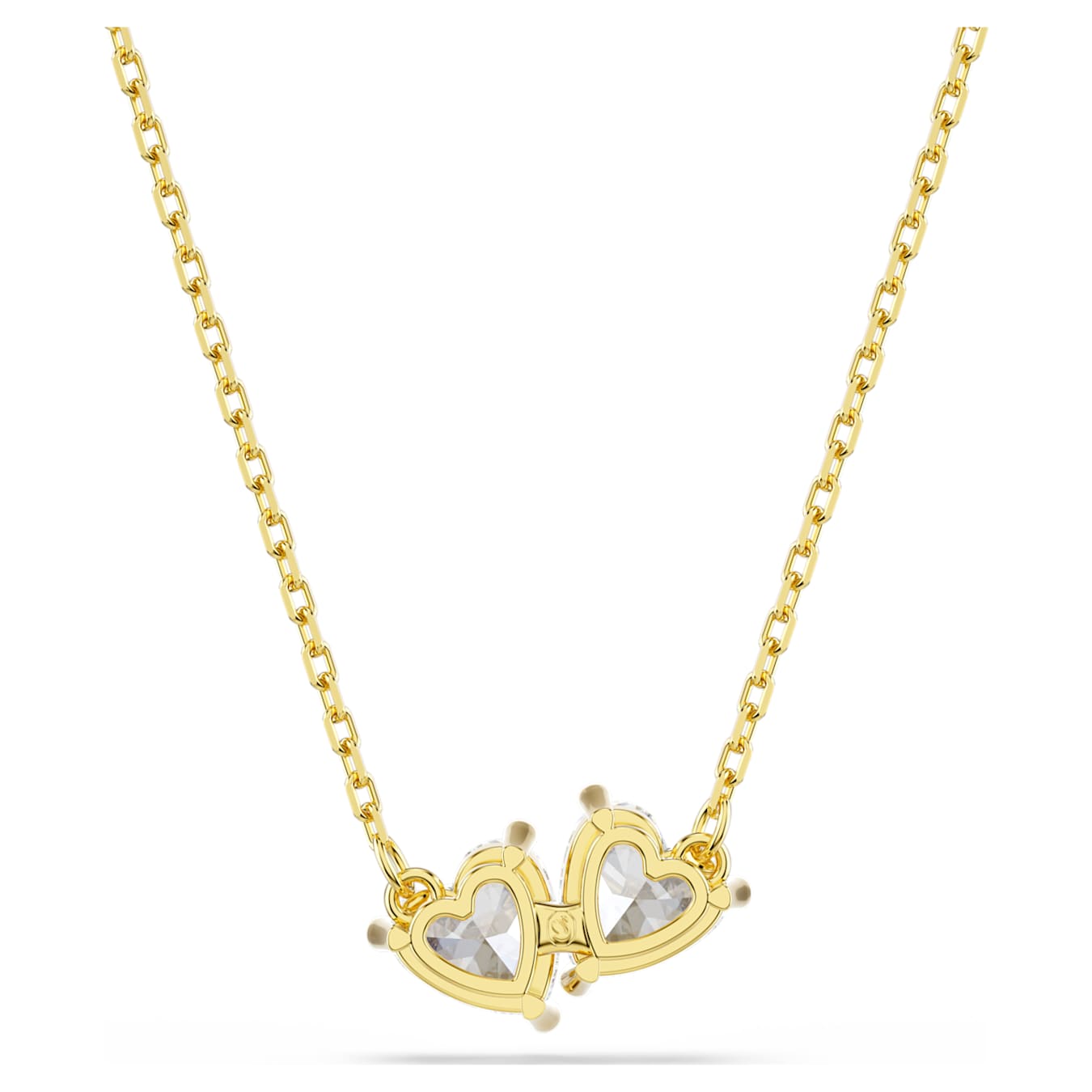 Swarovski Mesmera Halskette Herz, Weiß, 18k vergoldet