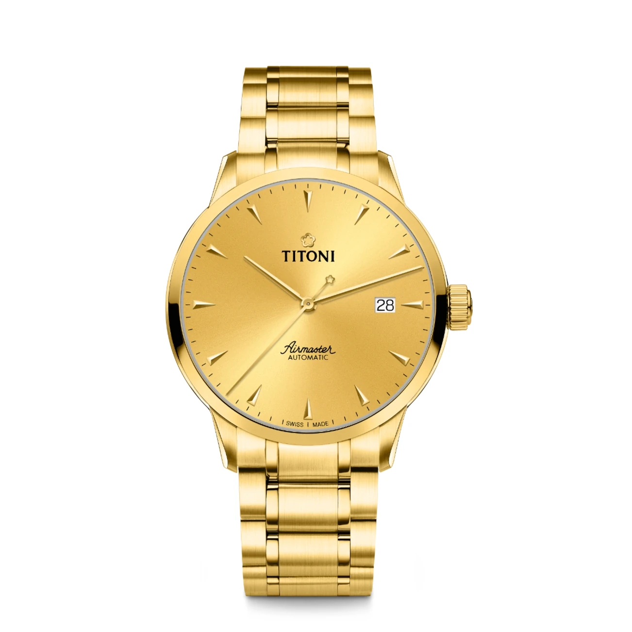 Titoni Airmaster yellow gold men's watch 83733G-651
