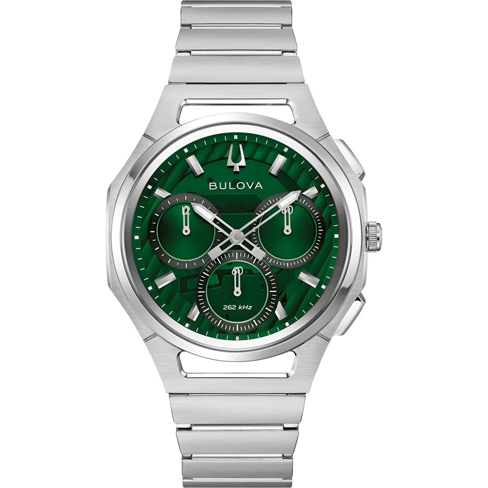 Bulova Analog Chronograph Curve Men's Watch 96A338