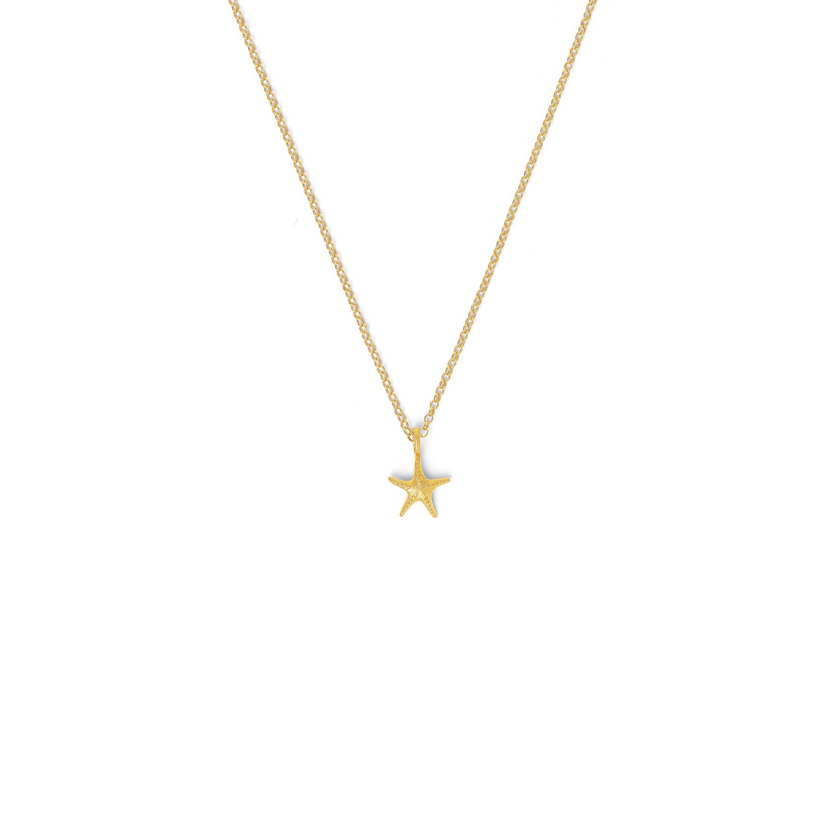 Bernd Wolf Seastar Maritime Design Line Necklace, Necklace with Pendant, Sterling Silver 925, 24-Karat Gold Plated