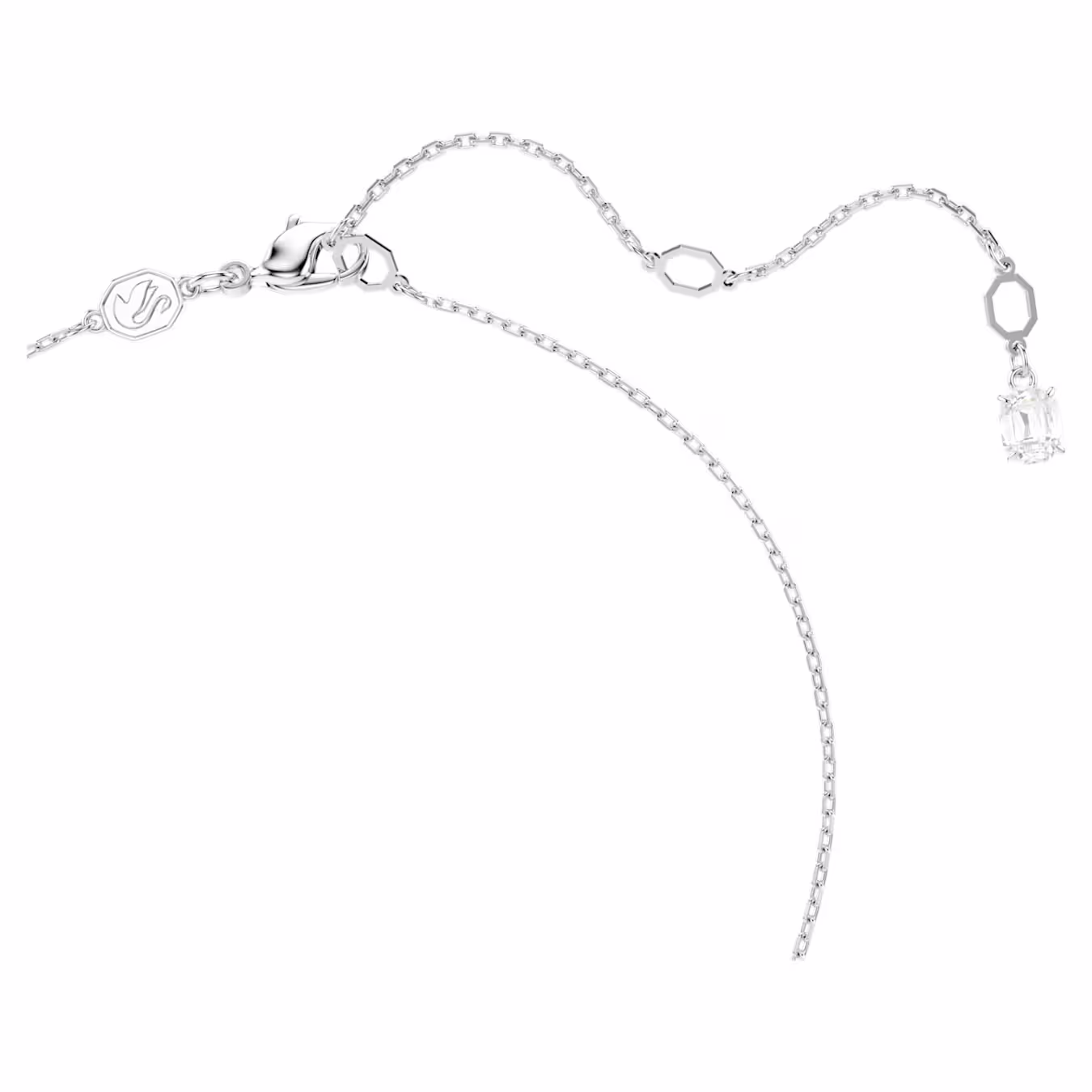 Swarovski Idyllia Pendant, Various Cuts, Snowflake, White, Rhodium Plated
