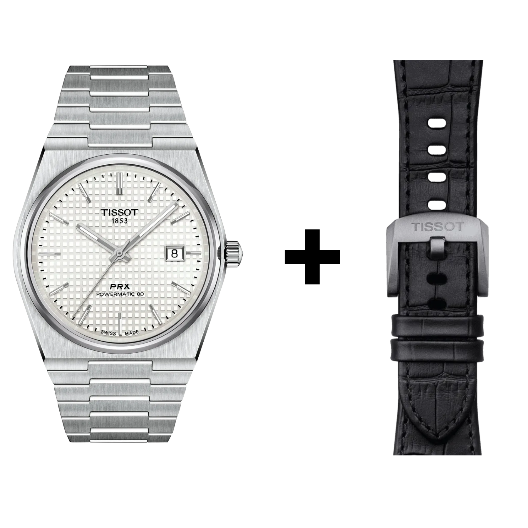 Tissot PRX 40mm automatic movement, 80-hour power reserve, butterfly folding clasp with pushers, men's watch T137.407.11.111.00