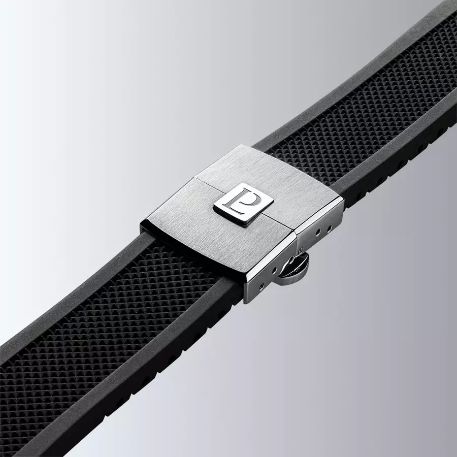 1977 ARSENE Automatique, 41 MM, Cadran Noir, Bracelet Caoutchouc FKM Noir Men's Watch 1977P02133