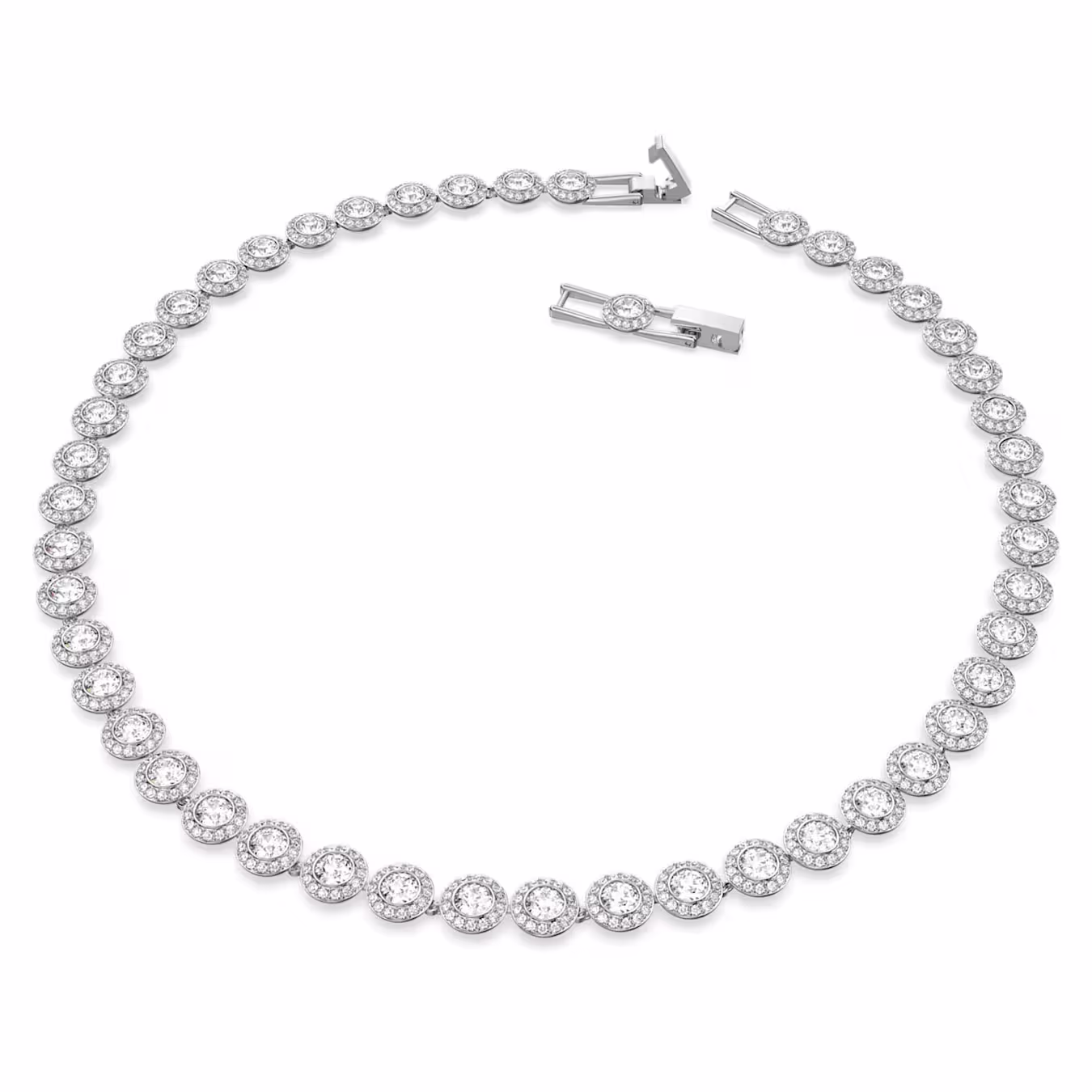 Swarovski Una Angelic Set, 3-piece, round cut, white, rhodium-plated