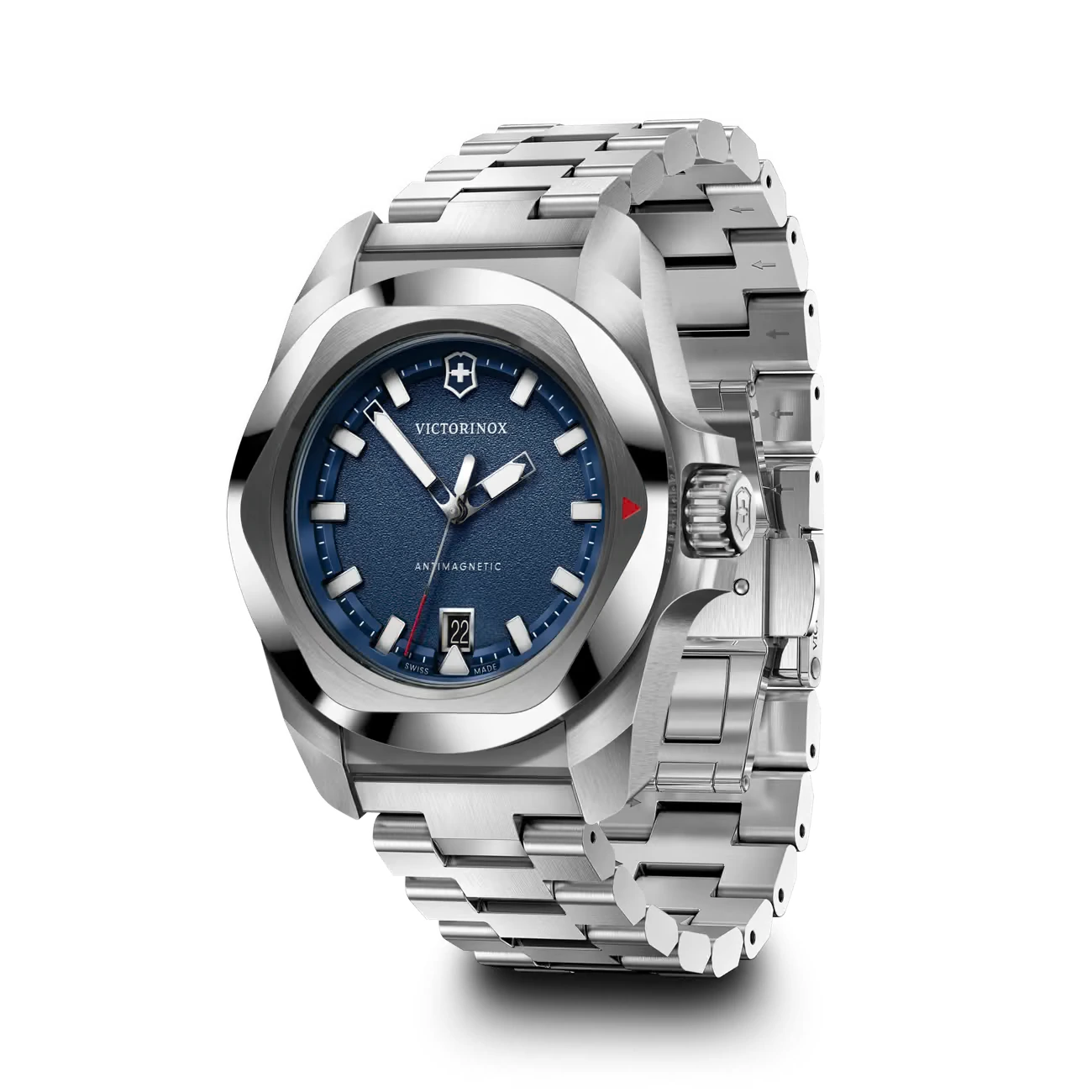 Victorinox I.N.O.X. Quartz 41mm, stainless steel, 20 ATM, blue men's watch 242031